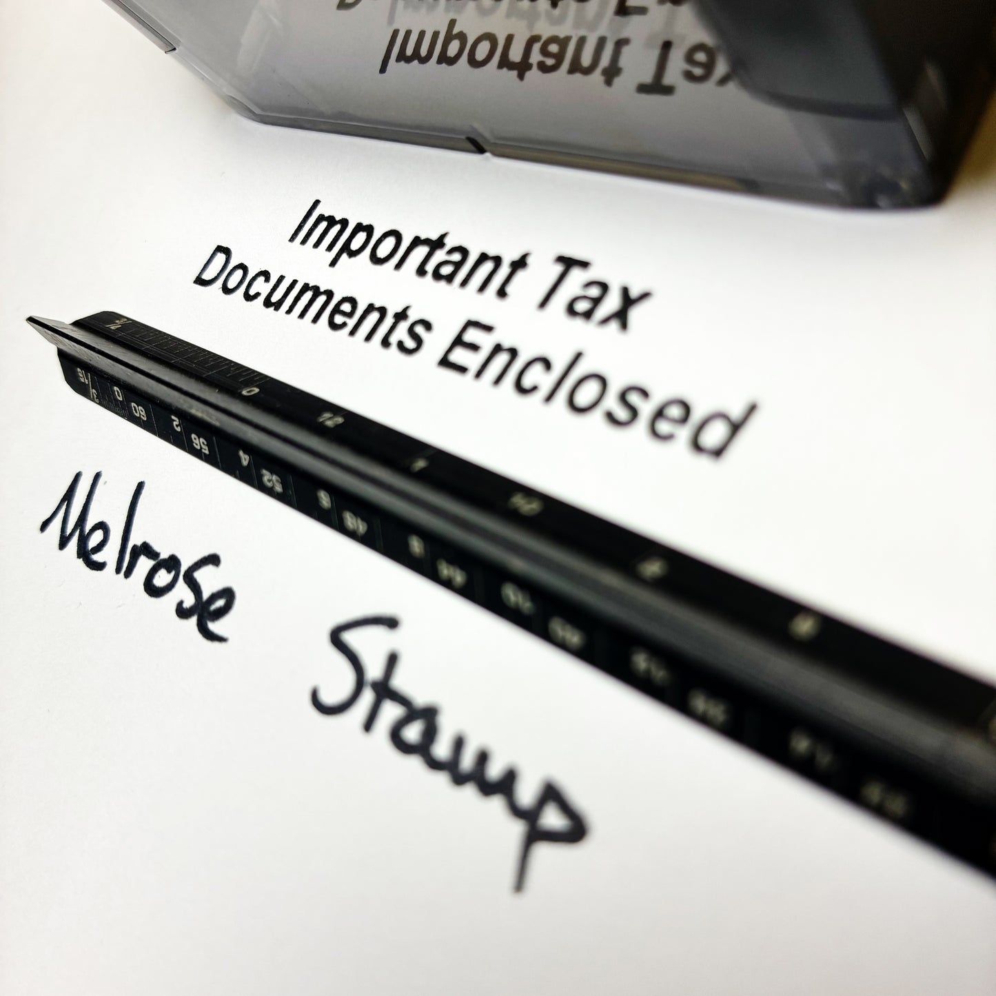 Important Tax Documents Enclosed Rubber Stamp Black Ink Self Inking Ideal 4913