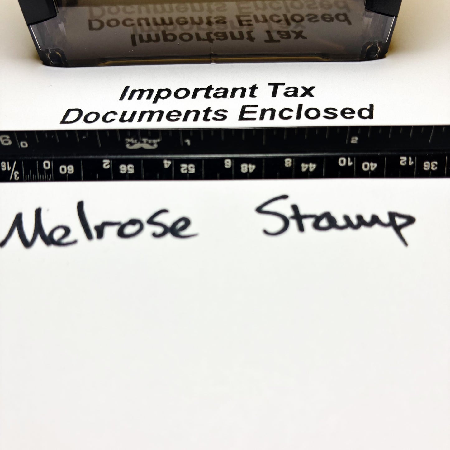 Important Tax Documents Enclosed Rubber Stamp Black Ink Self Inking Ideal 4913