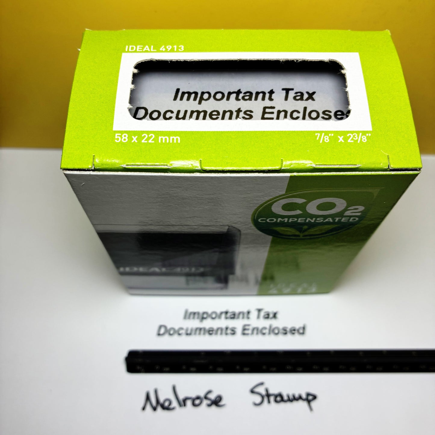 Important Tax Documents Enclosed Rubber Stamp Black Ink Self Inking Ideal 4913