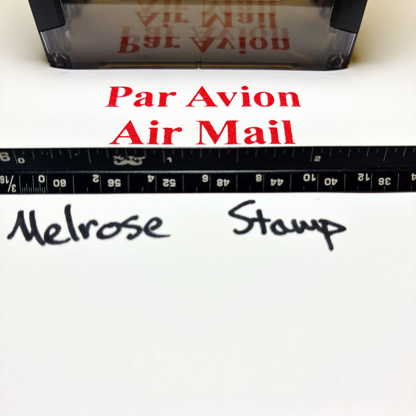 Par Avion Air Mail Rubber Stamp Red Ink Ideal 4913