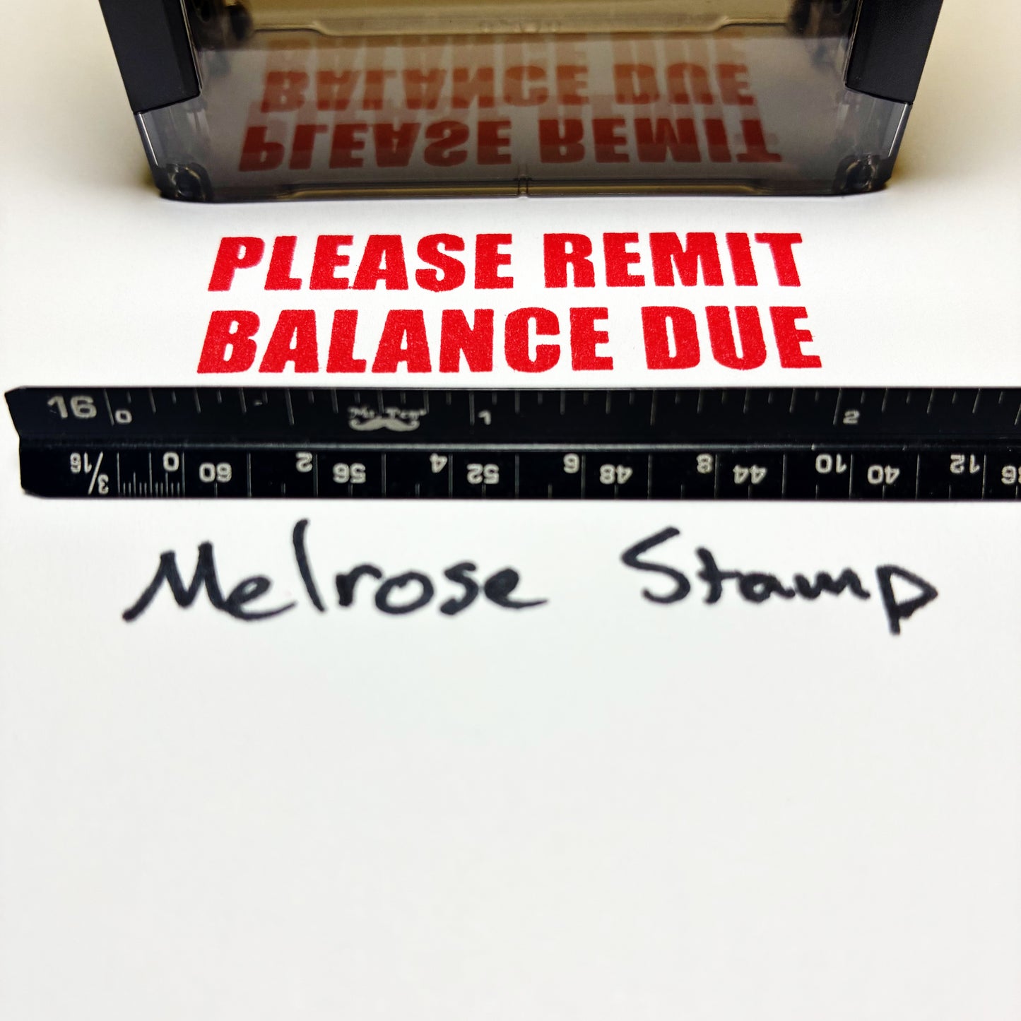 Please Remit Balance Due Rubber Stamp Red Ink Self Inking Ideal 4913