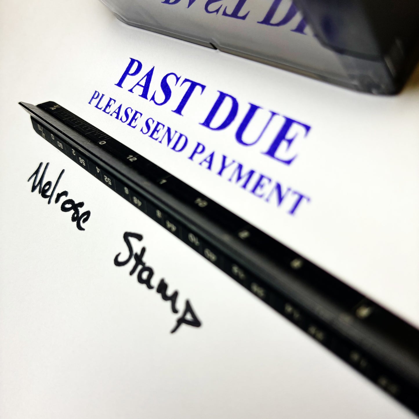 Past Due Please Send Payment Rubber Stamp Blue Ink Ideal 4913