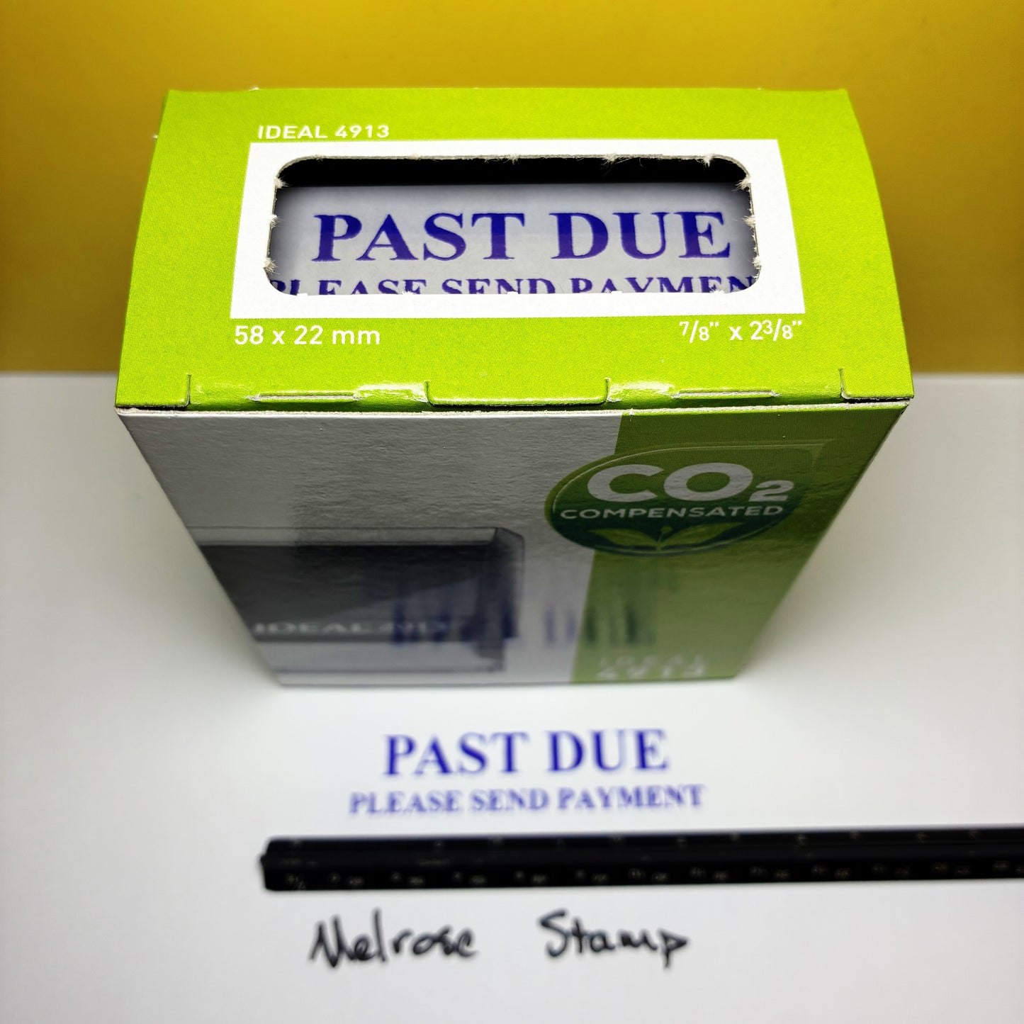 Past Due Please Send Payment Rubber Stamp Blue Ink Ideal 4913