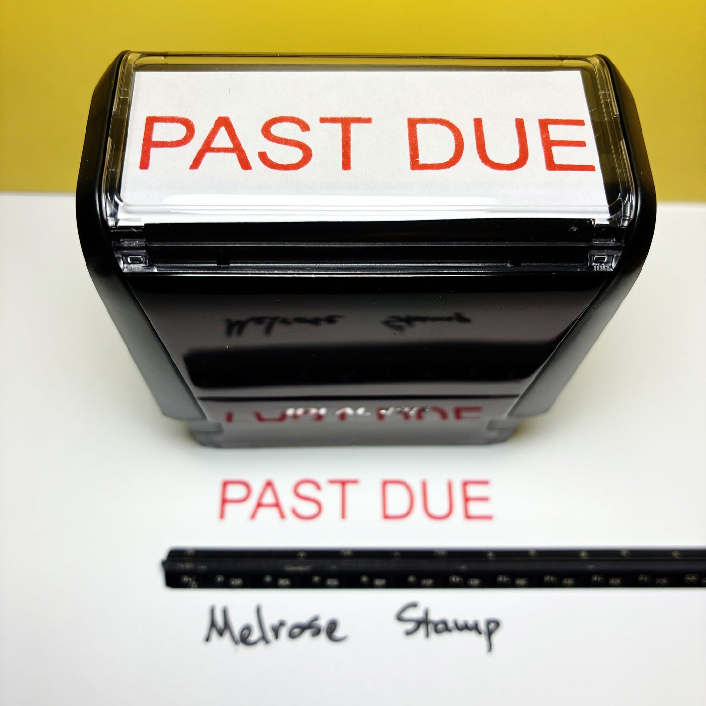 Past Due Rubber Stamp Red Ink Self Inking Ideal 4913