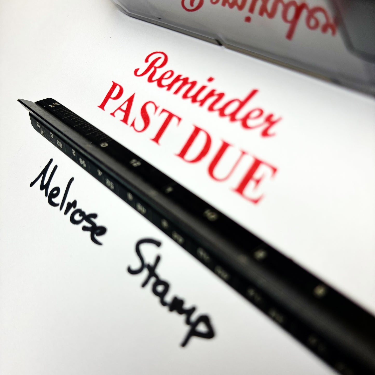Reminder Past Due Rubber Stamp Red Ink Self Inking Ideal 4913