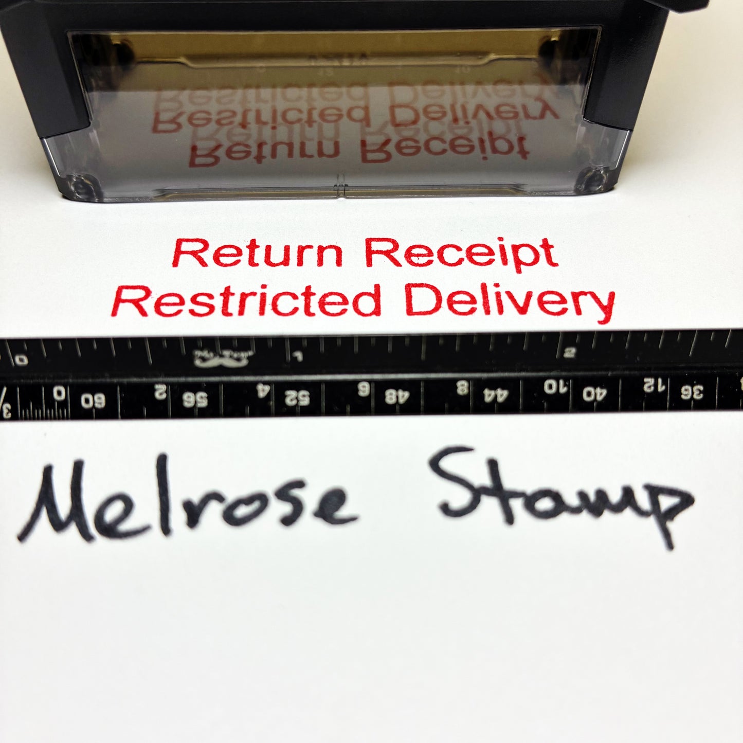 Return Receipt Restricted Delivery Rubber Stamp Red Ink Ideal 4913