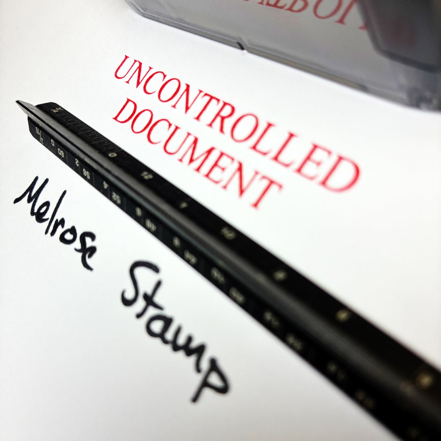 Uncontrolled Document Rubber Stamp Red Ink Self Inking Ideal 4913