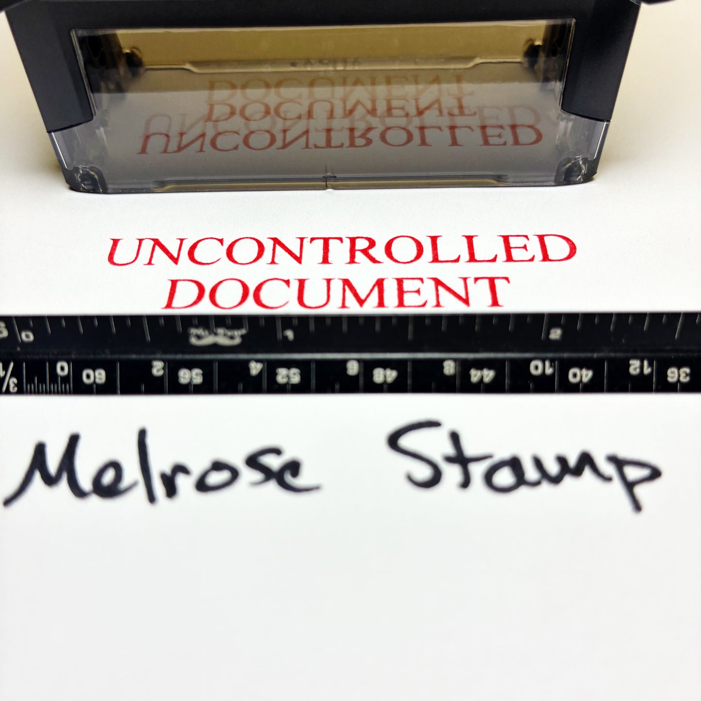 Uncontrolled Document Rubber Stamp Red Ink Self Inking Ideal 4913