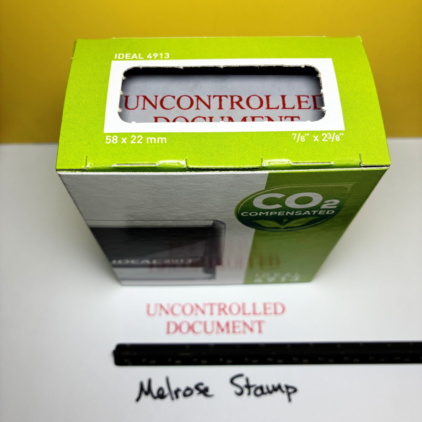 Uncontrolled Document Rubber Stamp Red Ink Self Inking Ideal 4913