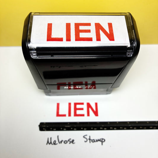 Lien Rubber Stamp Red Ink Self Inking Ideal 4913