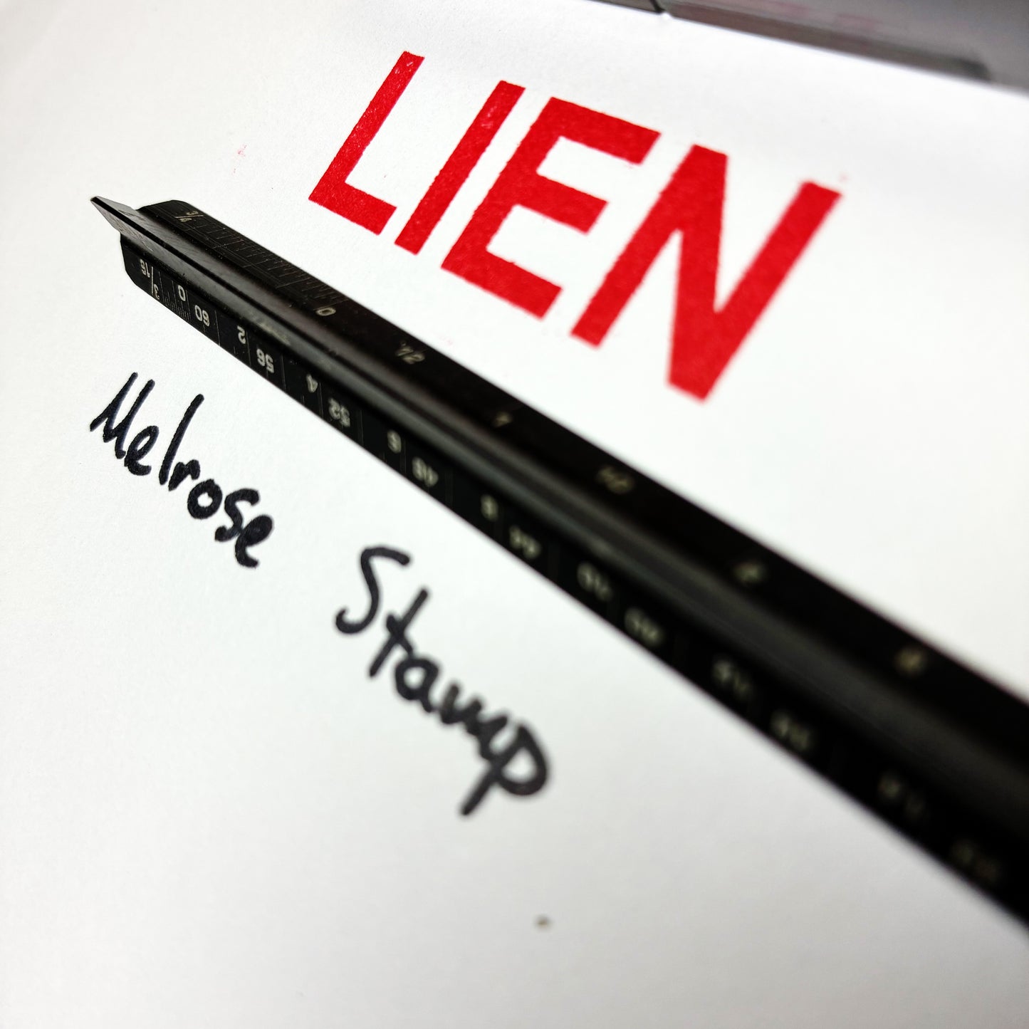 Lien Rubber Stamp Red Ink Self Inking Ideal 4913