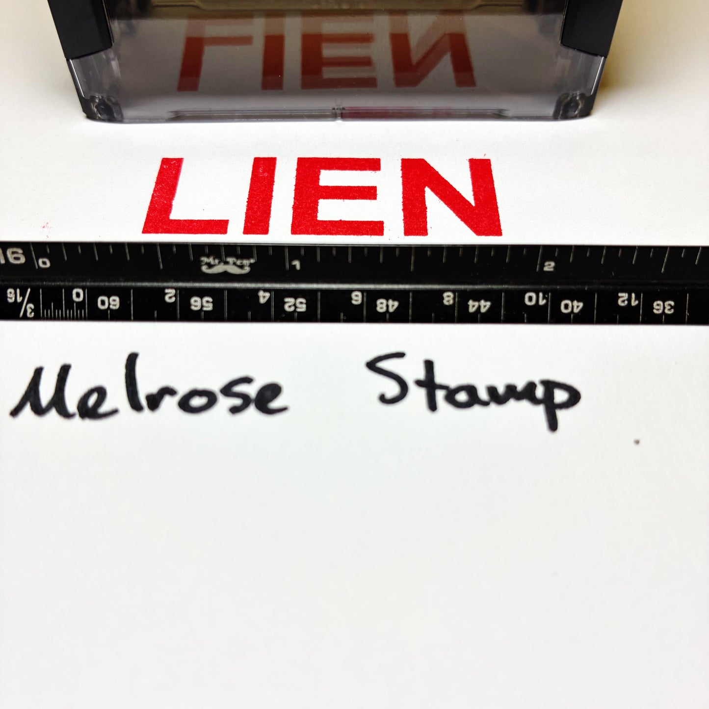 Lien Rubber Stamp Red Ink Self Inking Ideal 4913