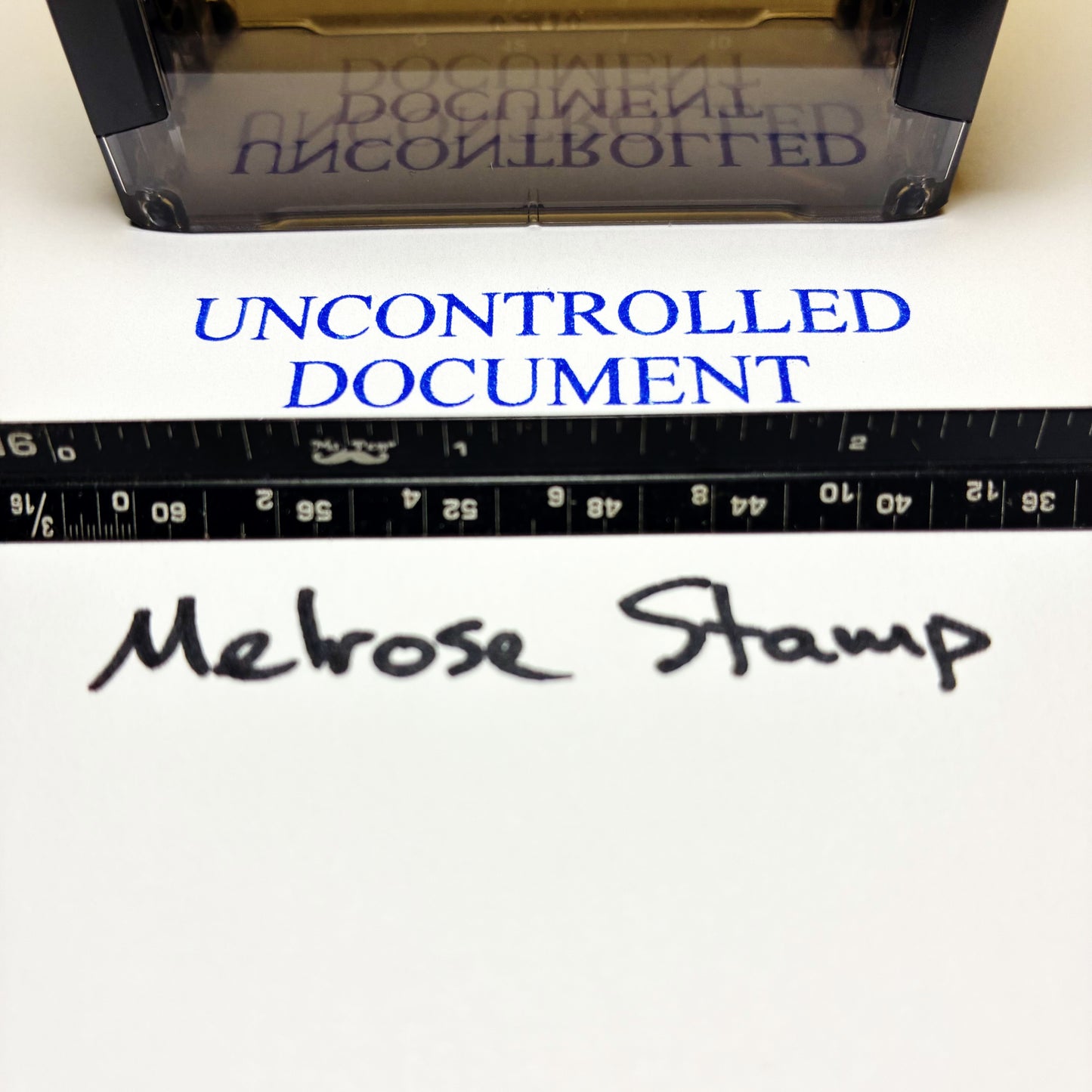 Uncontrolled Document Rubber Stamp Blue Ink Self Inking Ideal 4913