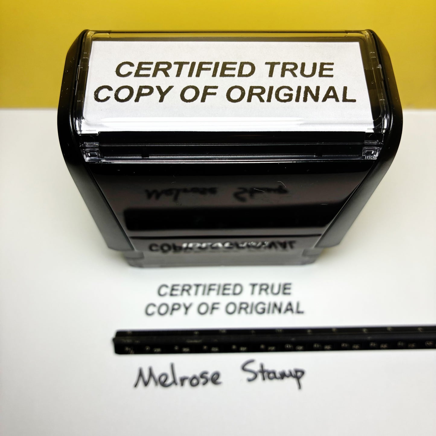 Certified True Copy Of Original Rubber Stamp Black Ink Self Inking Ideal 4913