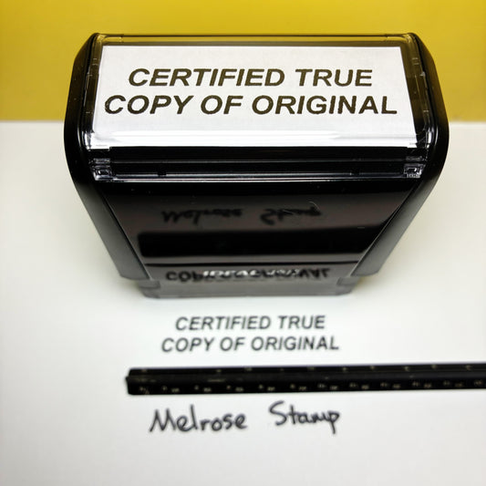 Certified True Copy Of Original Rubber Stamp Black Ink Self Inking Ideal 4913