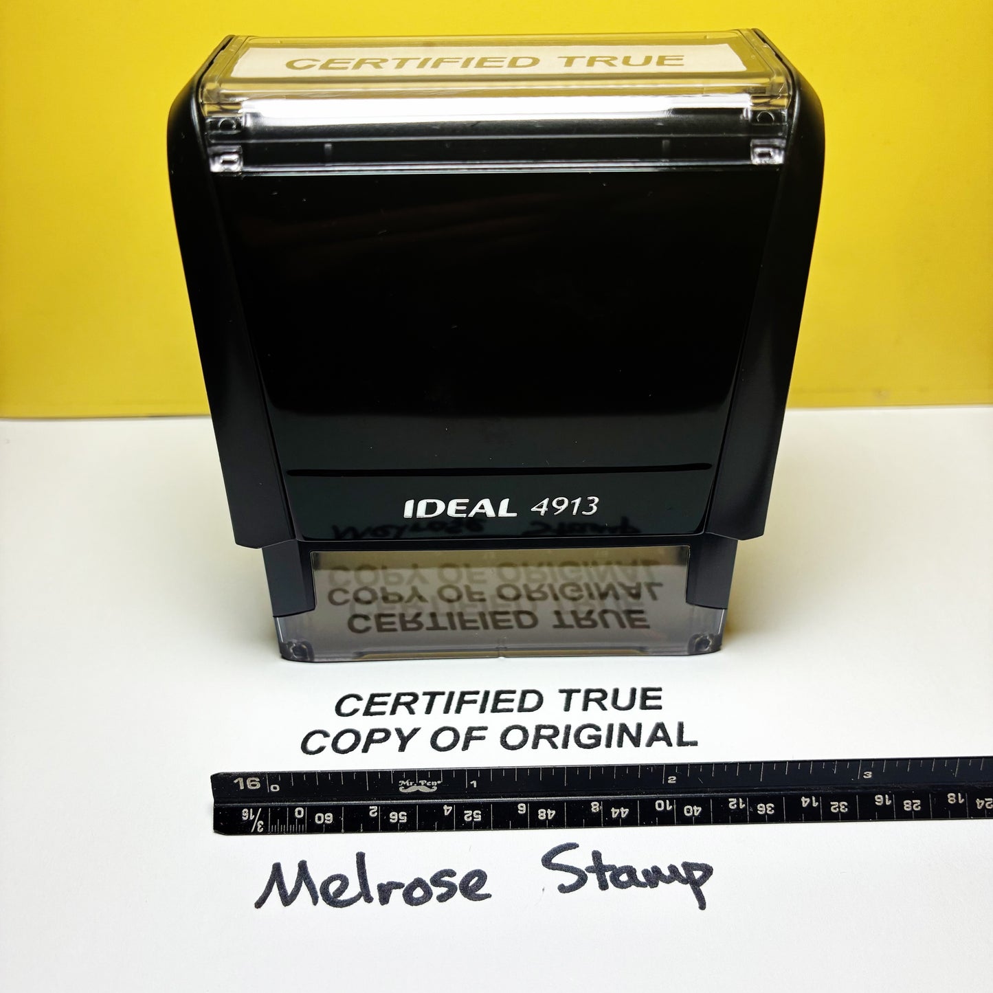 Certified True Copy Of Original Rubber Stamp Black Ink Self Inking Ideal 4913
