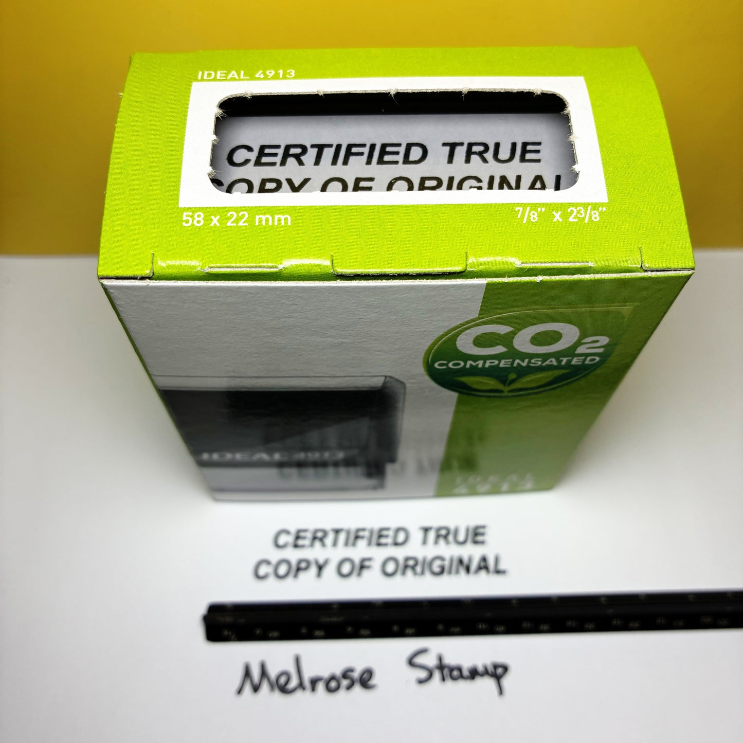 Certified True Copy Of Original Rubber Stamp Black Ink Self Inking Ideal 4913