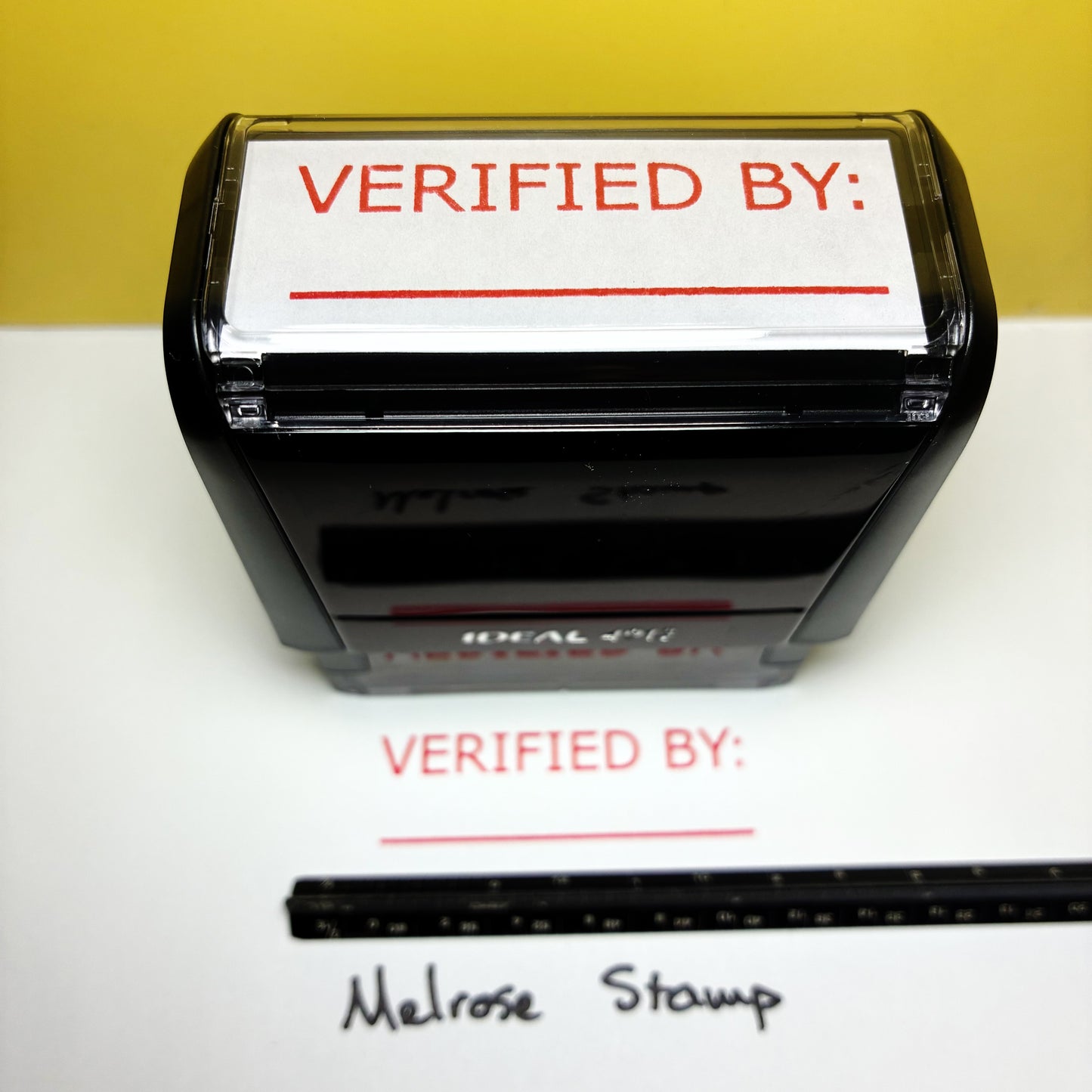 Verified By Rubber Stamp Red Ink Self Inking Ideal 4913