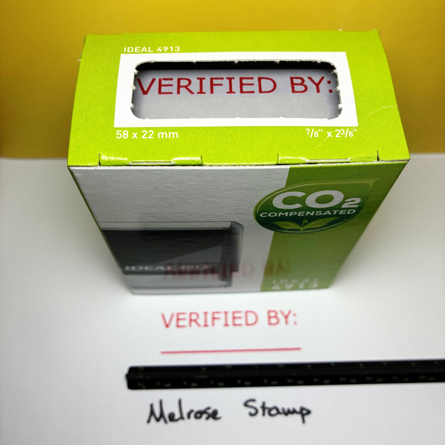 Verified By Rubber Stamp Red Ink Self Inking Ideal 4913