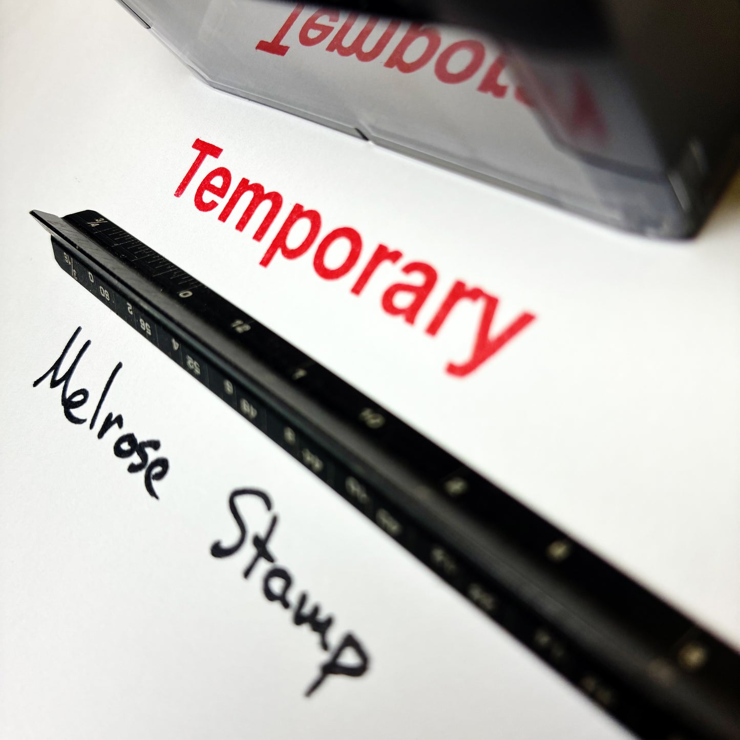 Temporary Rubber Stamp Red Ink Self Inking Ideal 4913