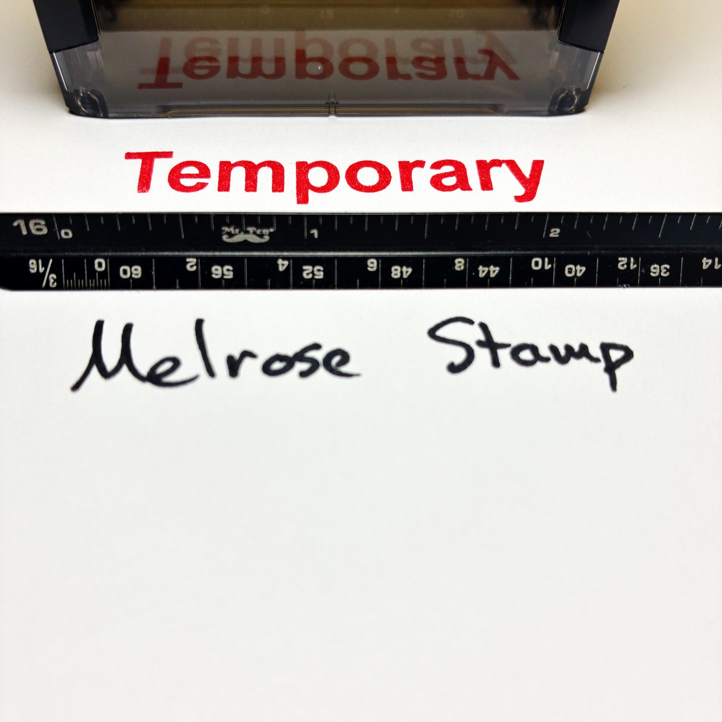 Temporary Rubber Stamp Red Ink Self Inking Ideal 4913