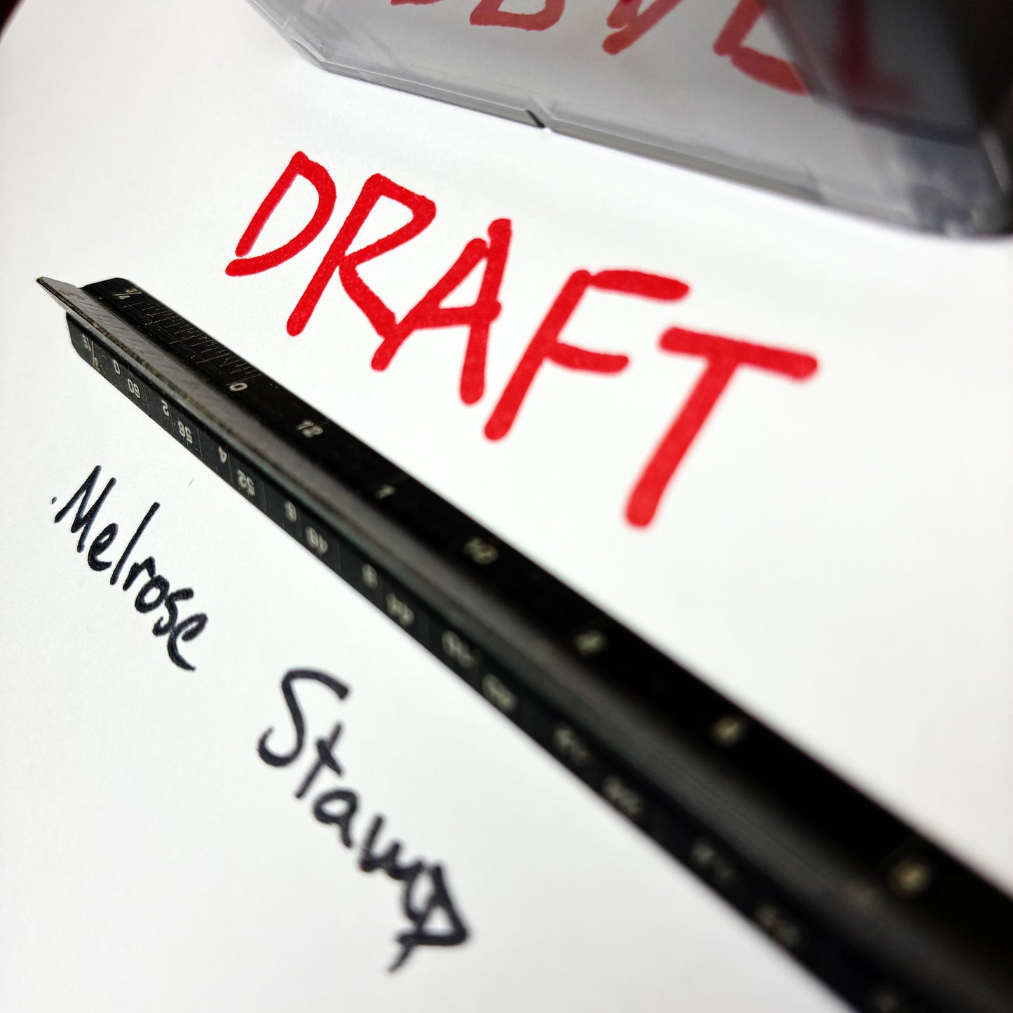 Draft Rubber Stamp Red Ink Self Inking Ideal 4913