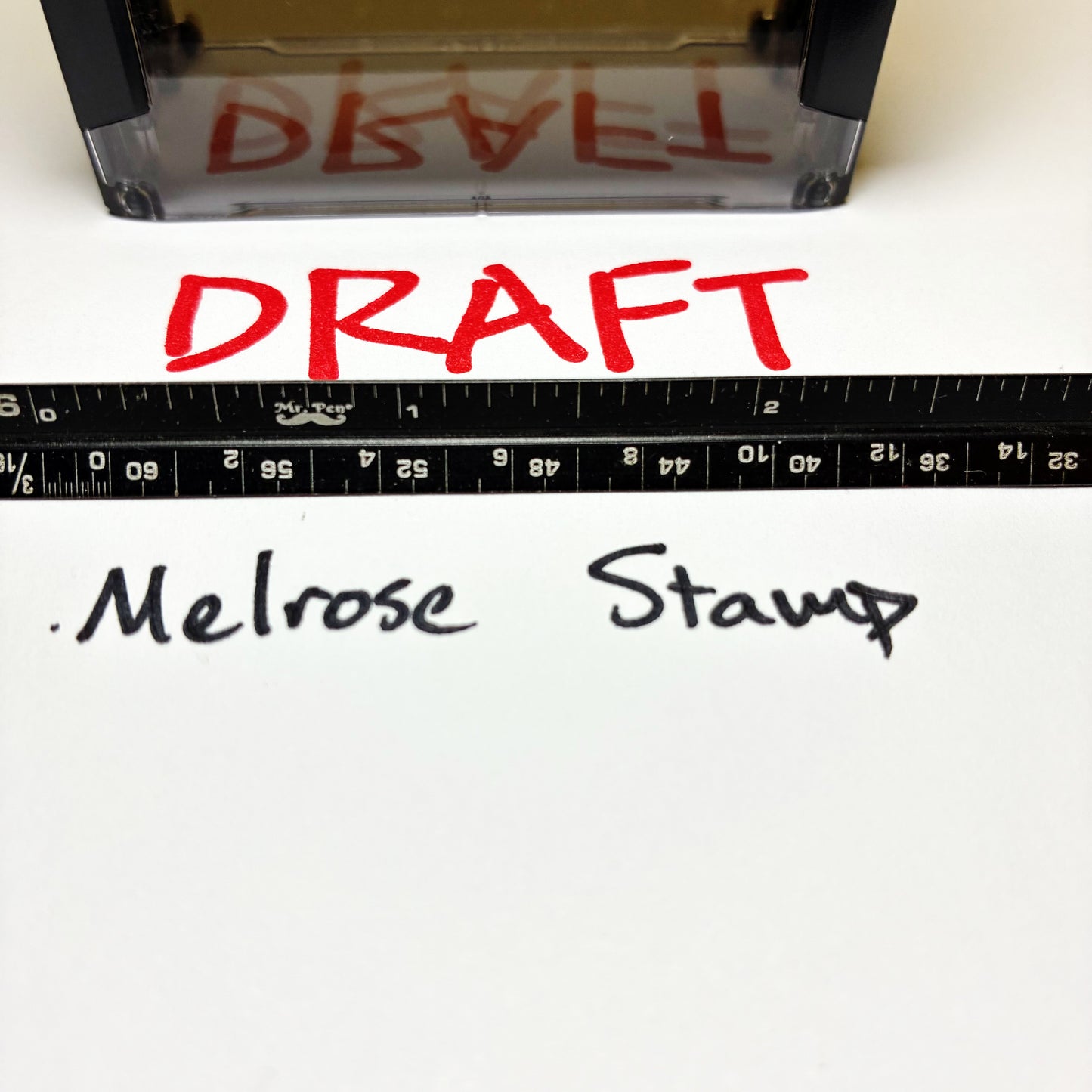 Draft Rubber Stamp Red Ink Self Inking Ideal 4913