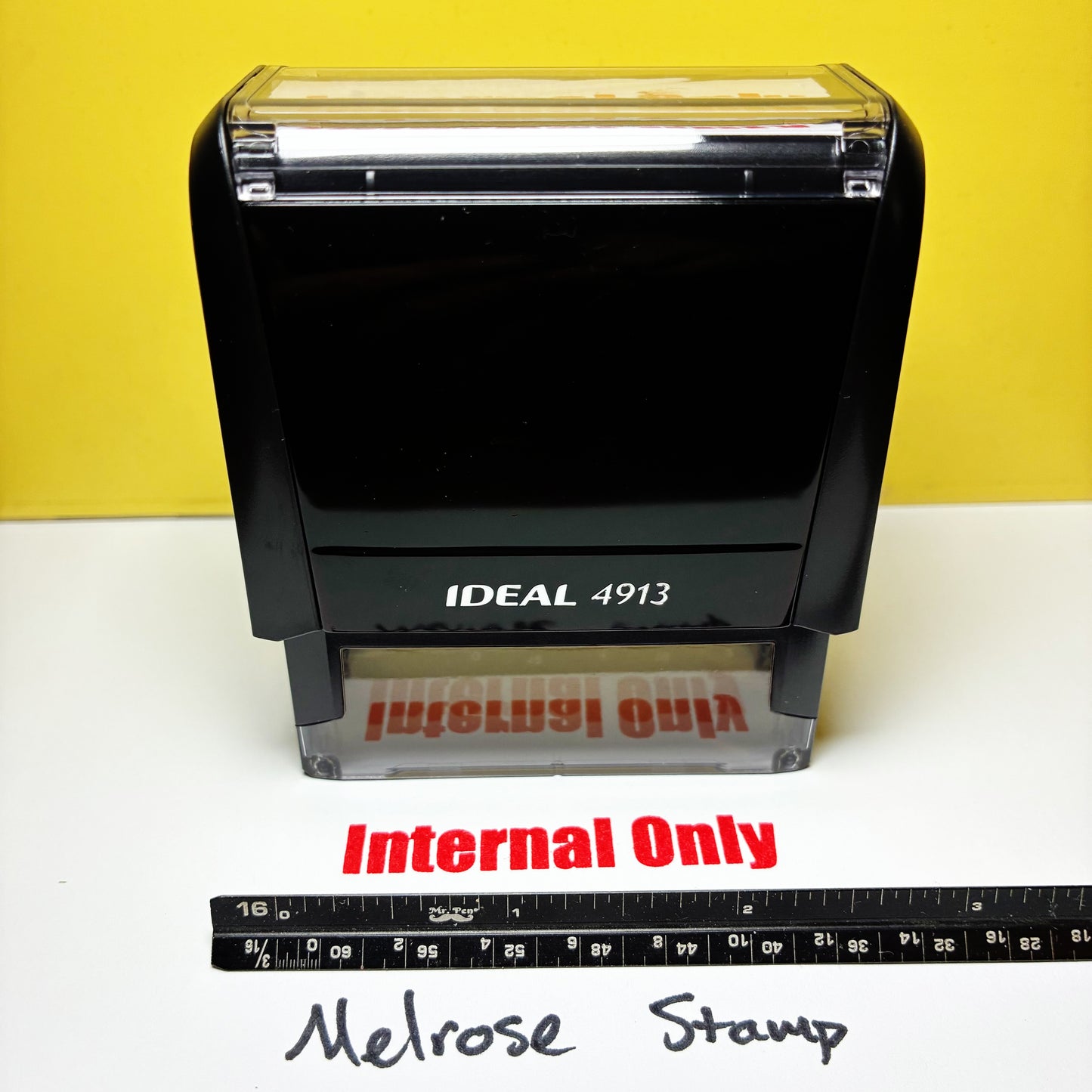 Internal Only Rubber Stamp Red Ink Self Inking Ideal 4913