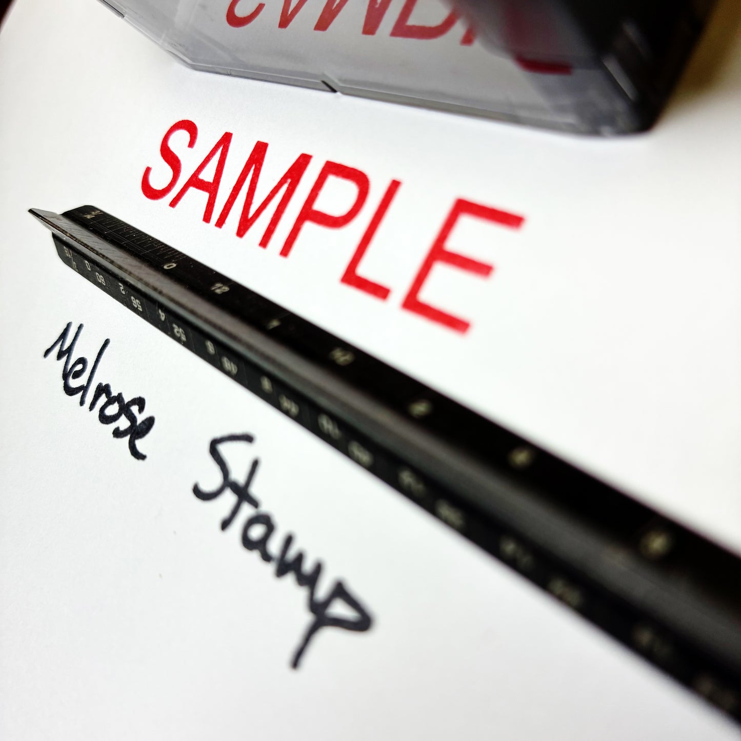 Sample Rubber Stamp Red Ink Self Inking Ideal 4913