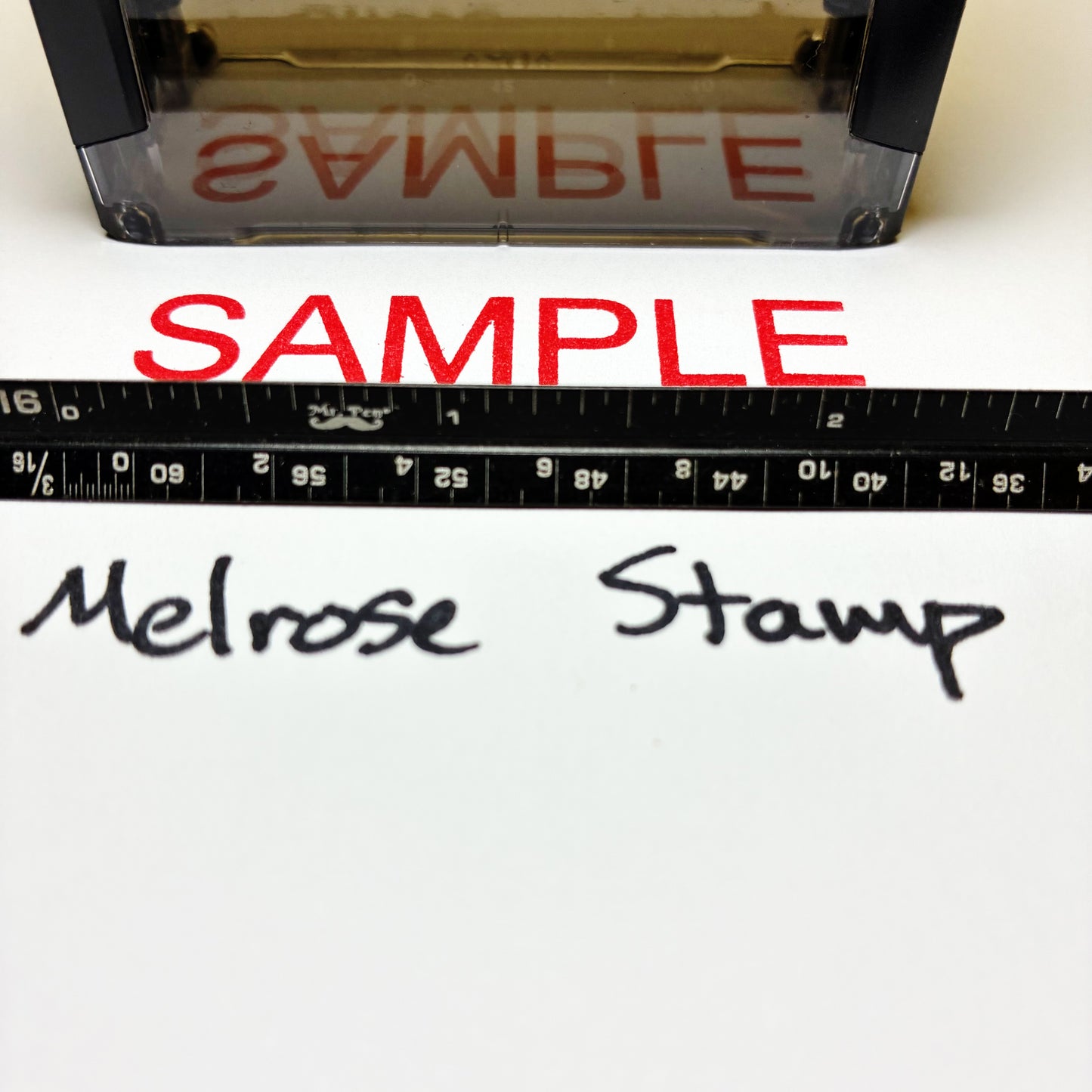Sample Rubber Stamp Red Ink Self Inking Ideal 4913