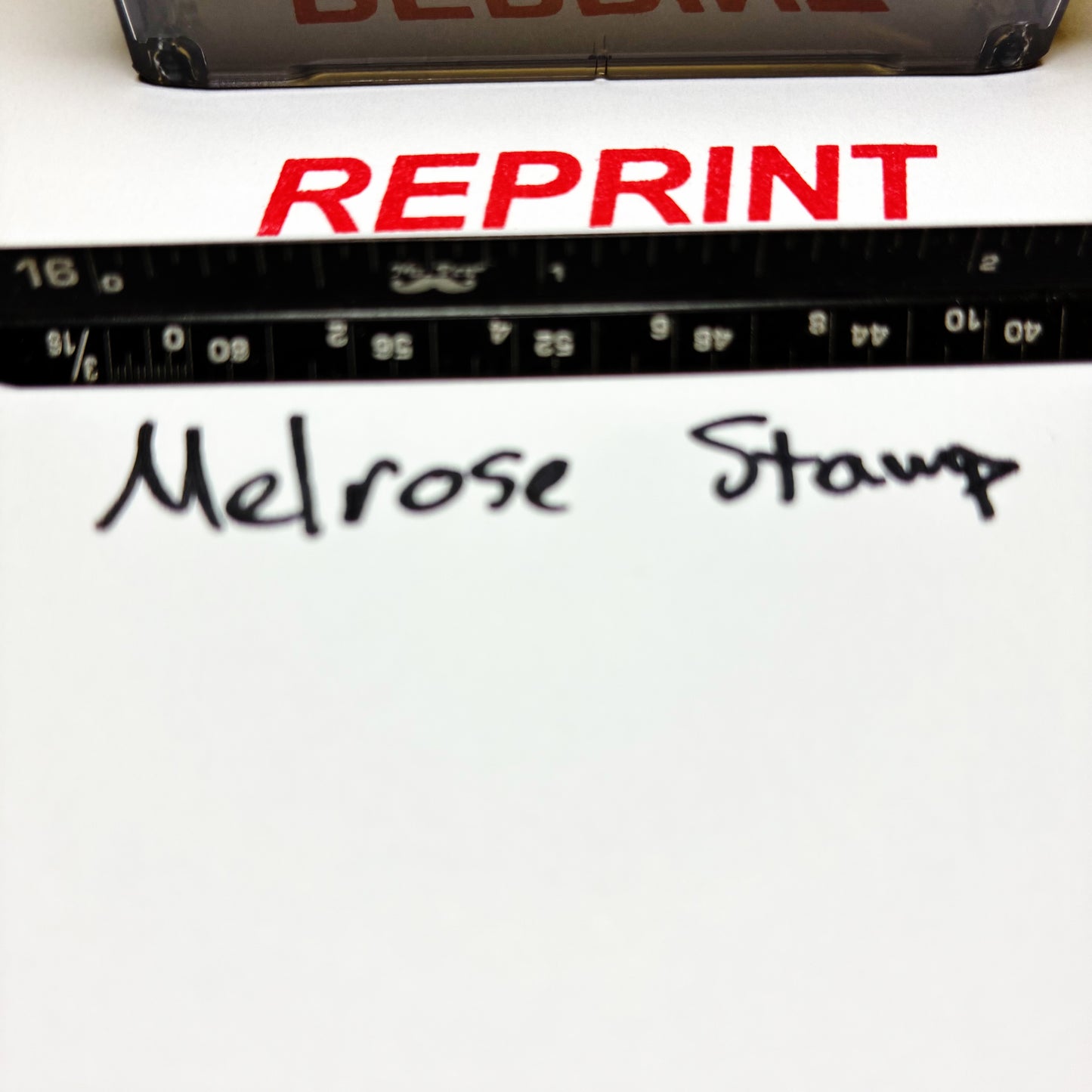 Reprint Rubber Stamp Red Ink Self Inking Ideal 4913