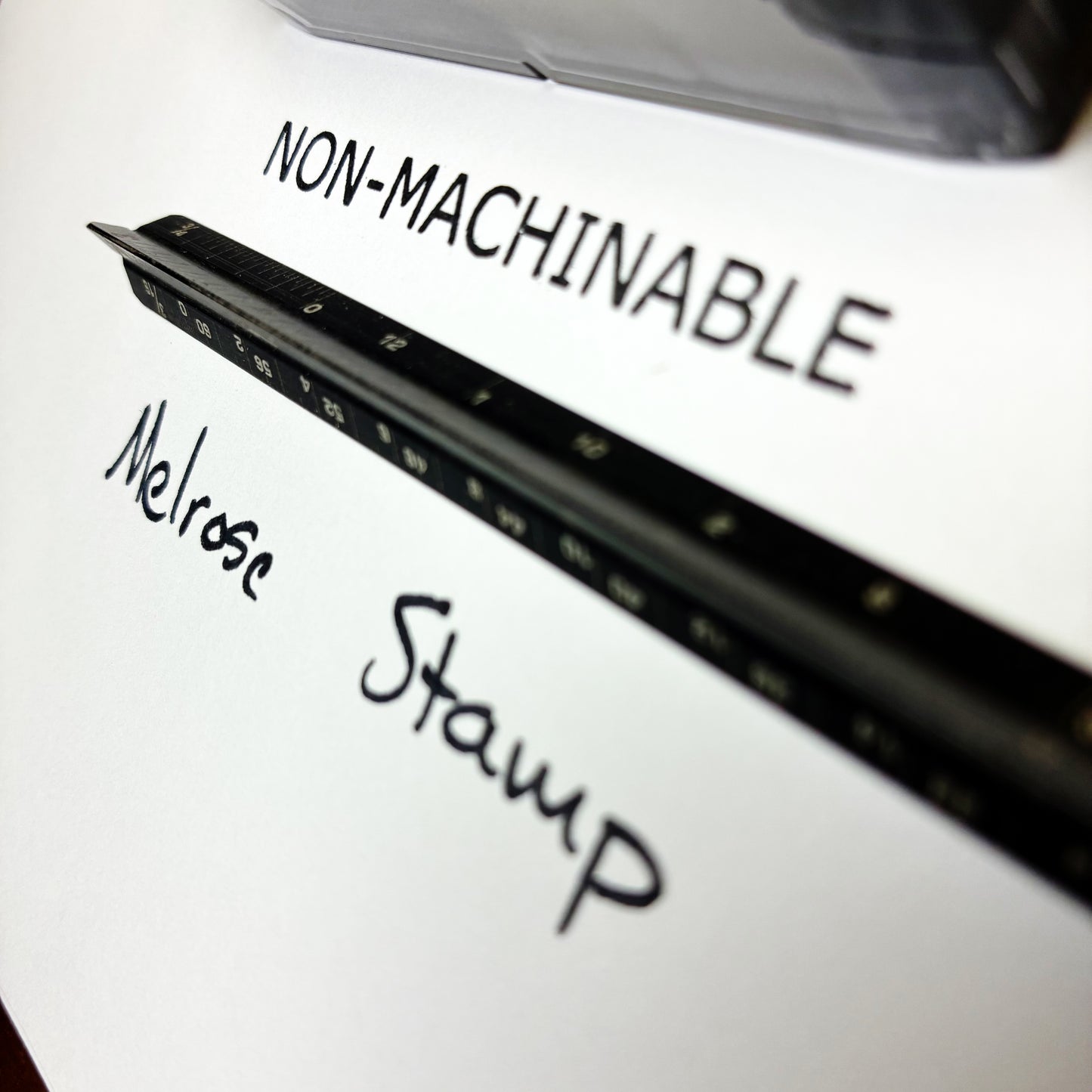 Nonmachinable Rubber Stamp Black Ink Self Inking Ideal 4913