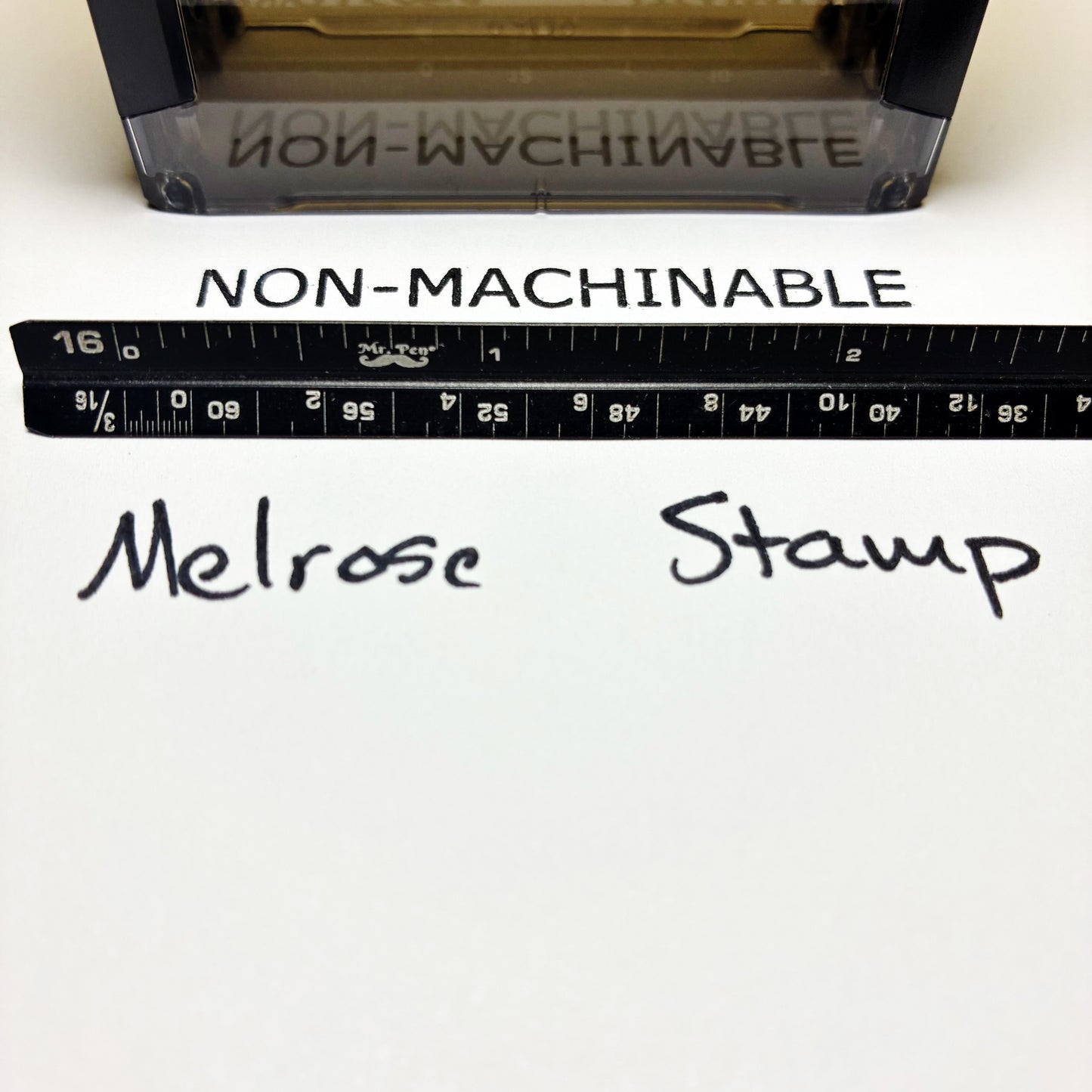 Nonmachinable Rubber Stamp Black Ink Self Inking Ideal 4913