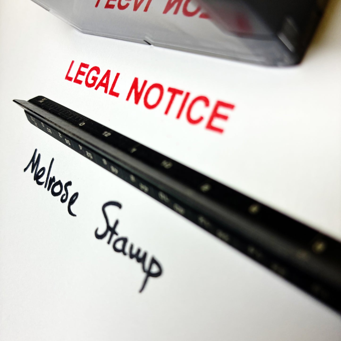 Legal Notice Rubber Stamp Red Ink Self Inking Ideal 4913