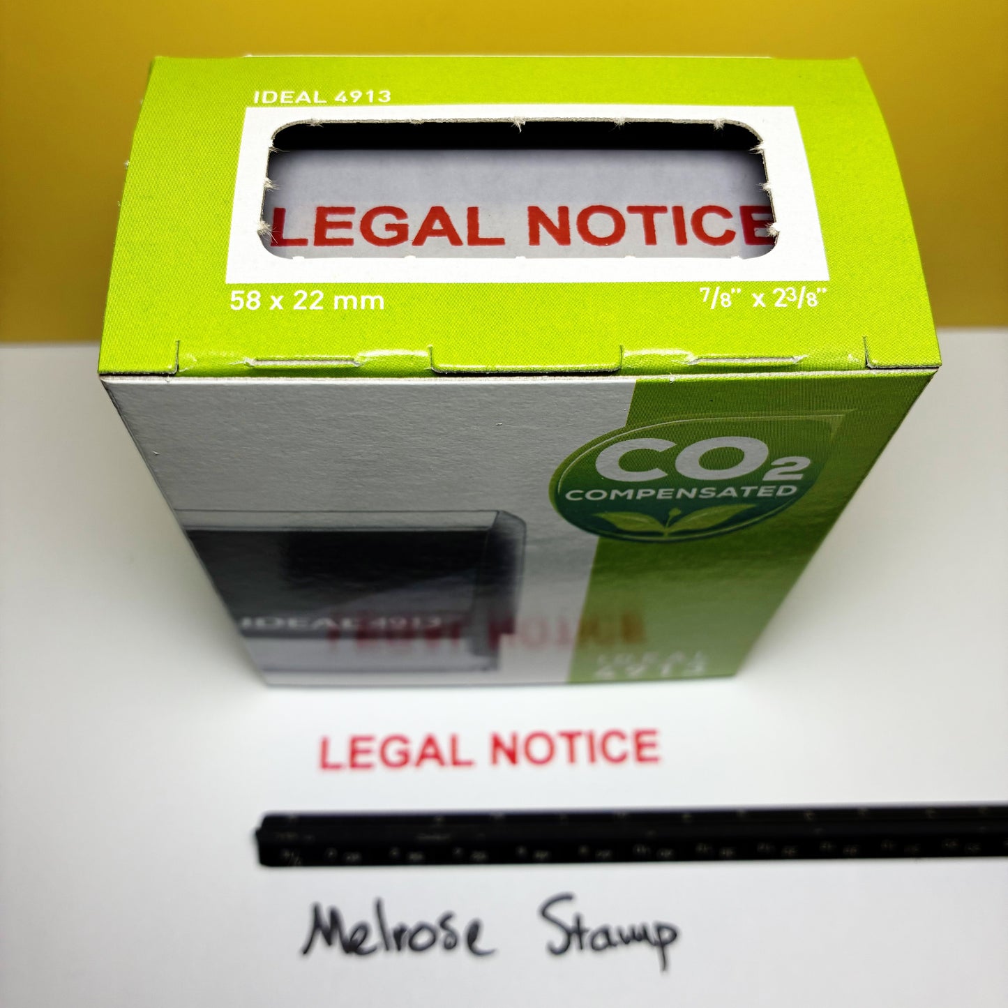 Legal Notice Rubber Stamp Red Ink Self Inking Ideal 4913