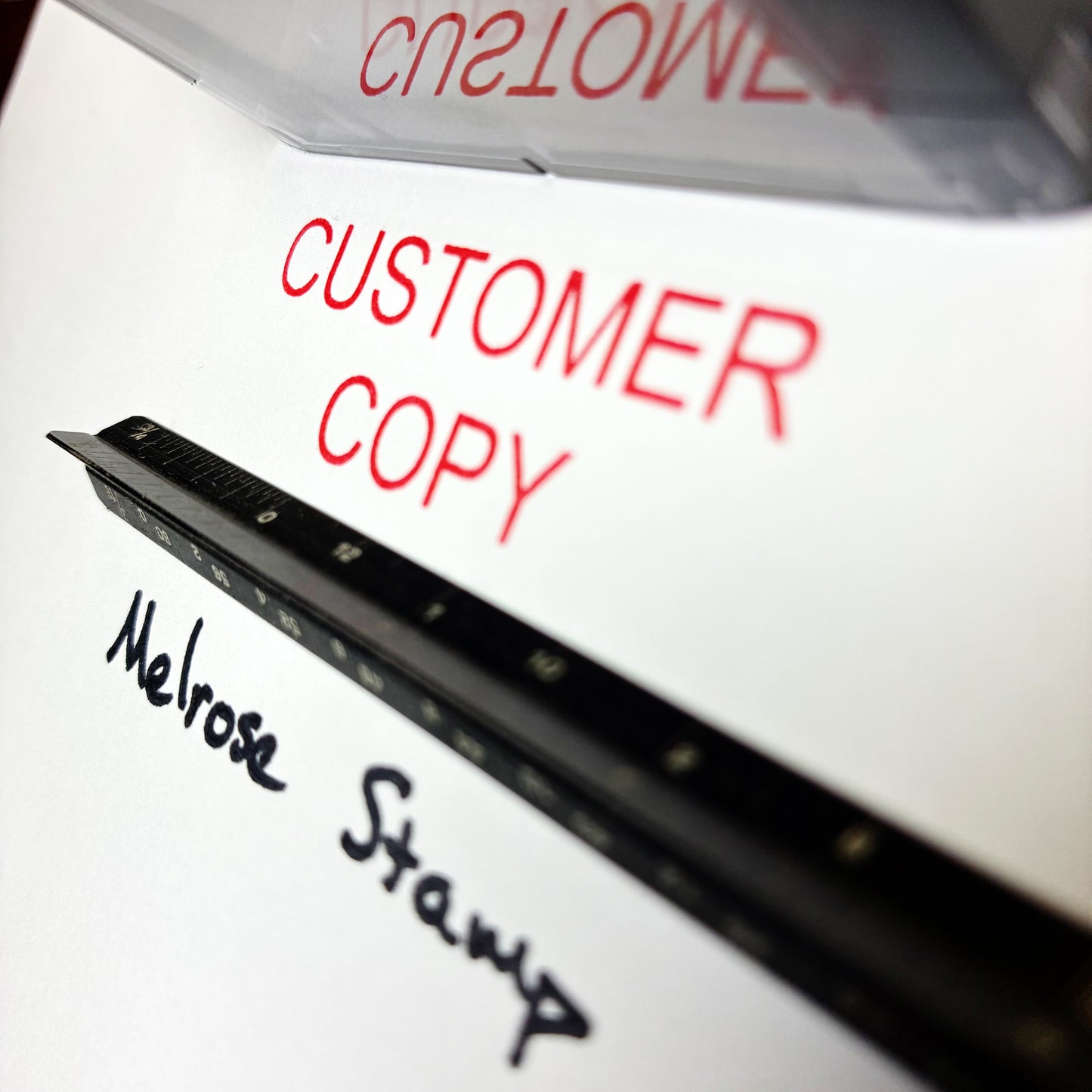Customer Copy Rubber Stamp Red Ink Self Inking Ideal 4913
