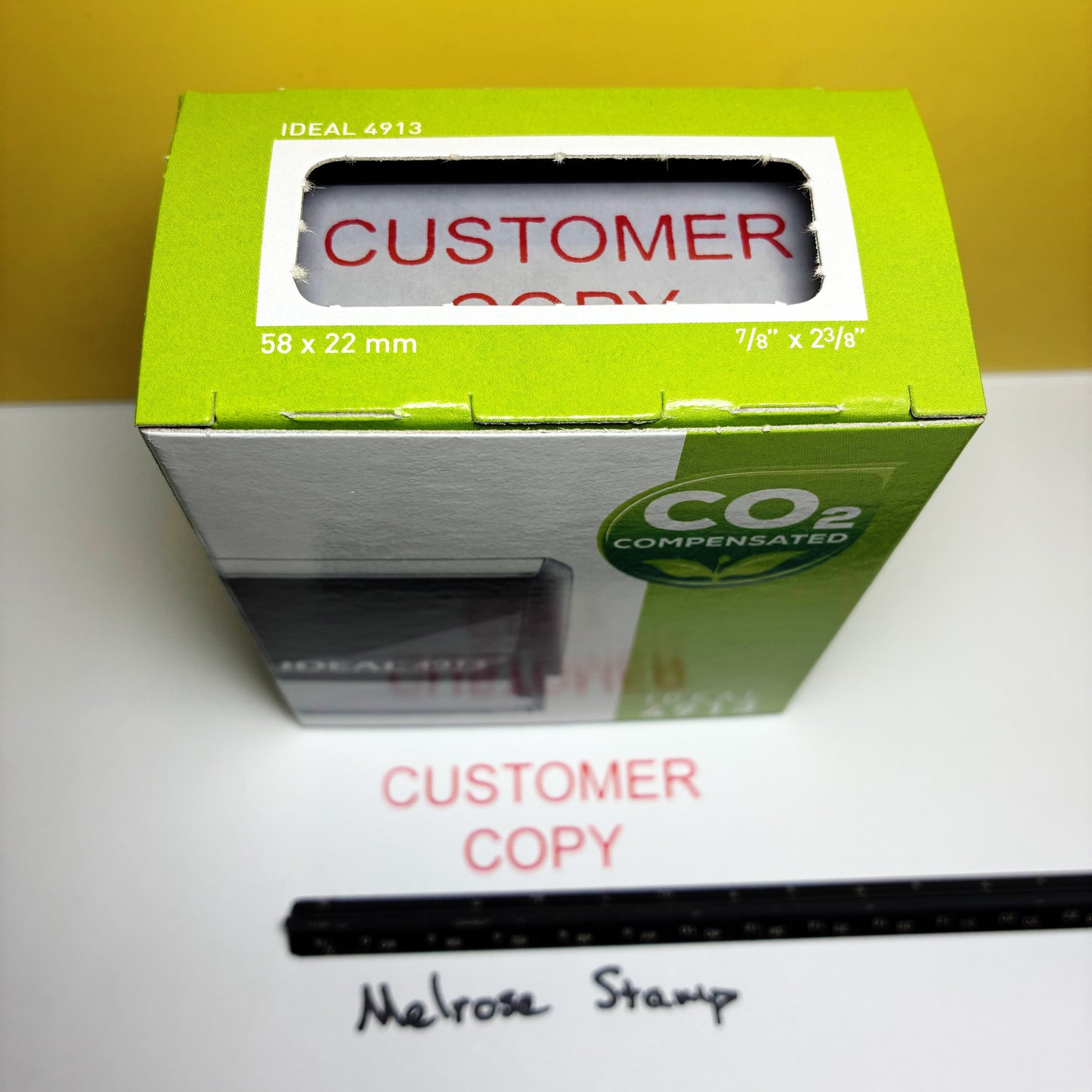 Customer Copy Rubber Stamp Red Ink Self Inking Ideal 4913