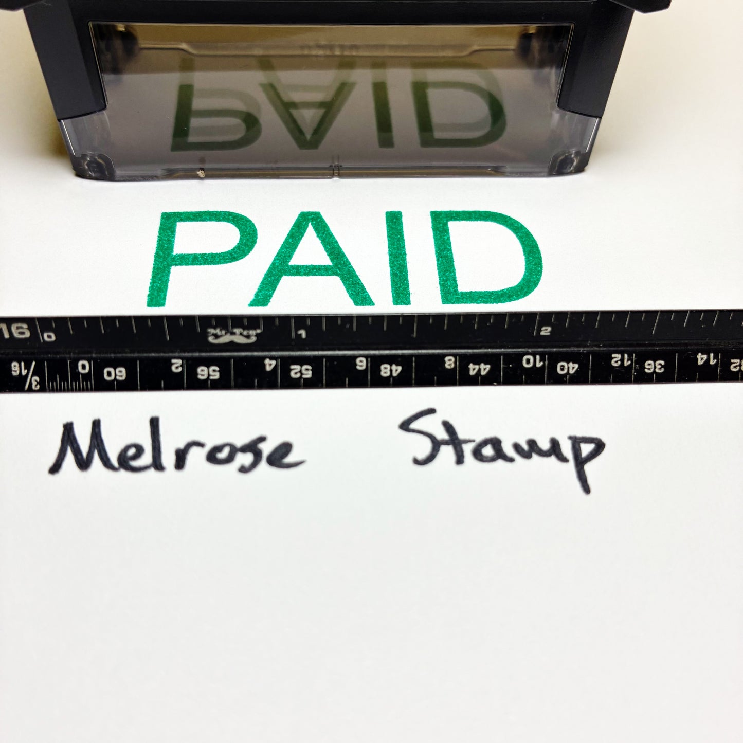 Paid Rubber Stamp Green Ink Self Inking Ideal 4913