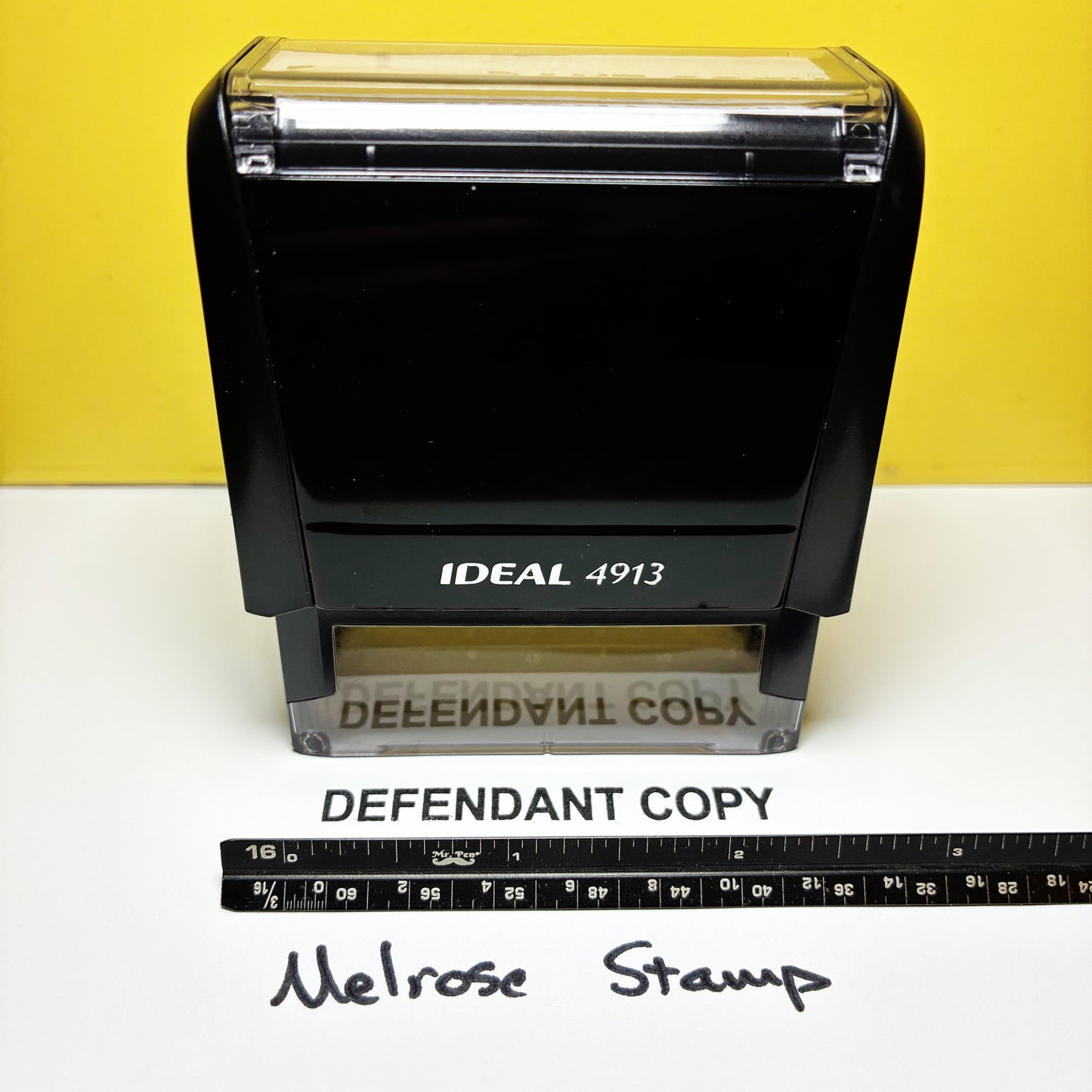 Defendant Copy Rubber Stamp Black Ink Self Inking Ideal 4913