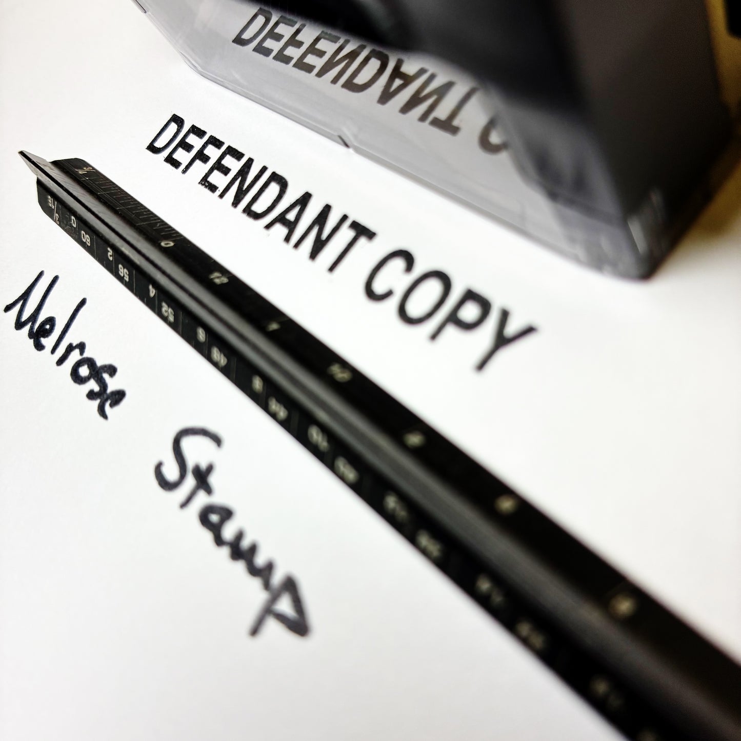 Defendant Copy Rubber Stamp Black Ink Self Inking Ideal 4913