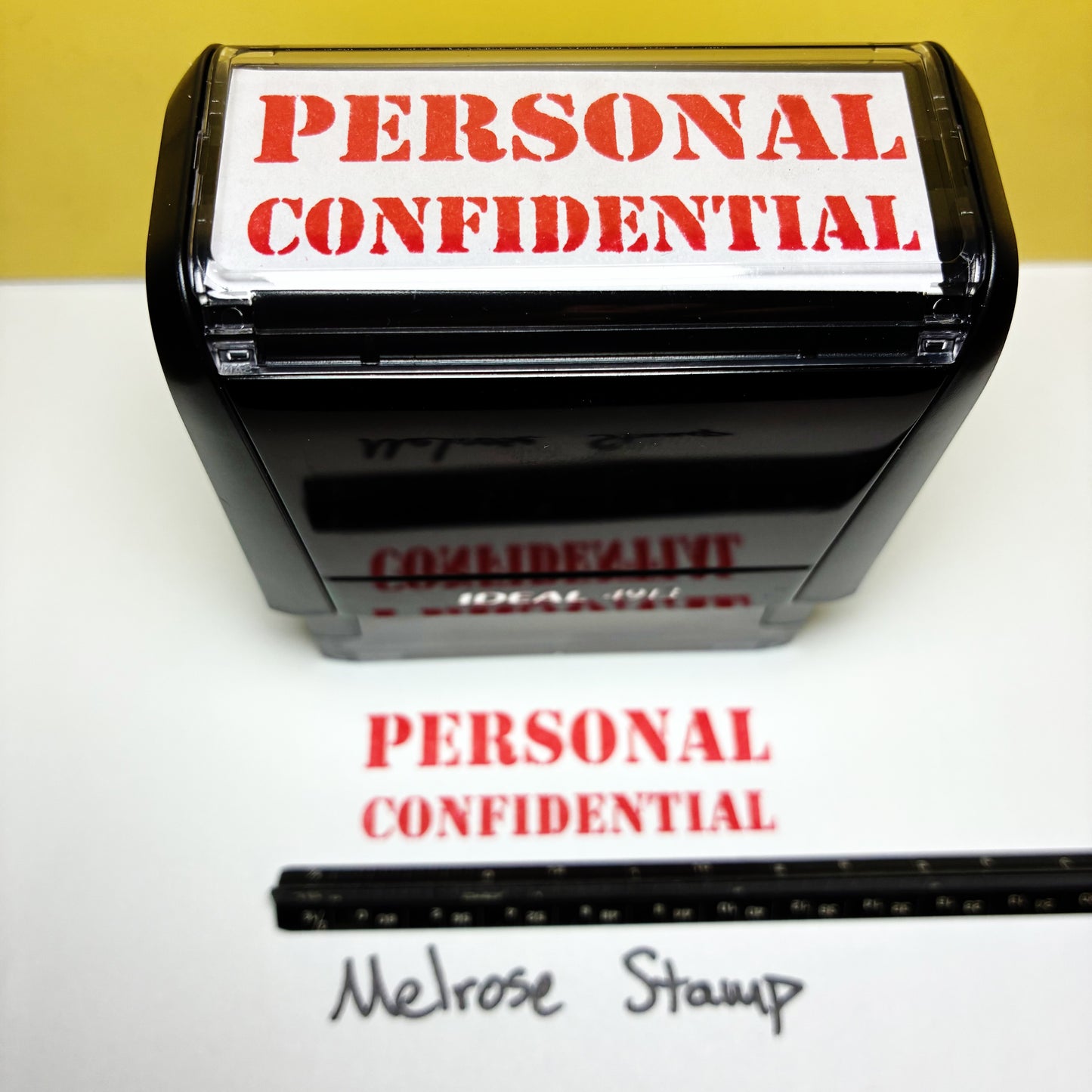 Personal Confidential Rubber Stamp Red Ink Self Inking Ideal 4913