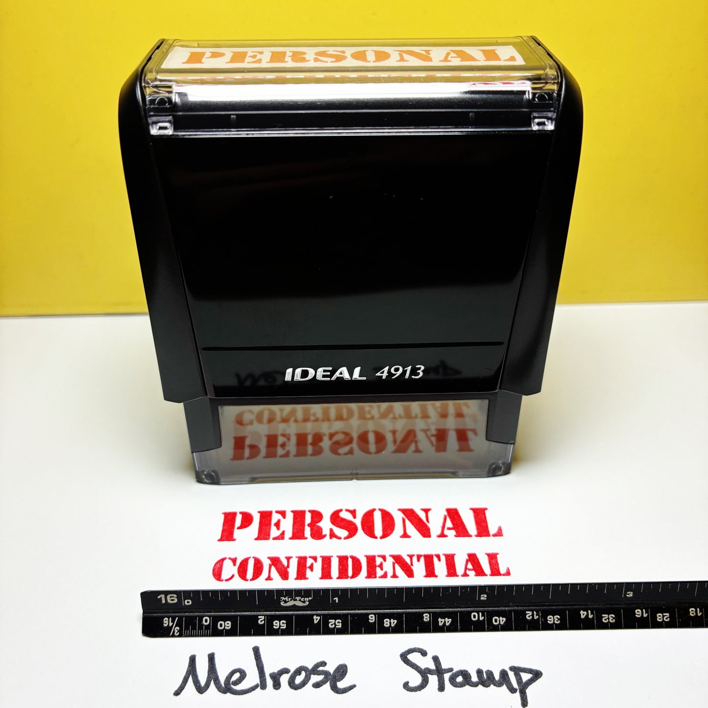 Personal Confidential Rubber Stamp Red Ink Self Inking Ideal 4913