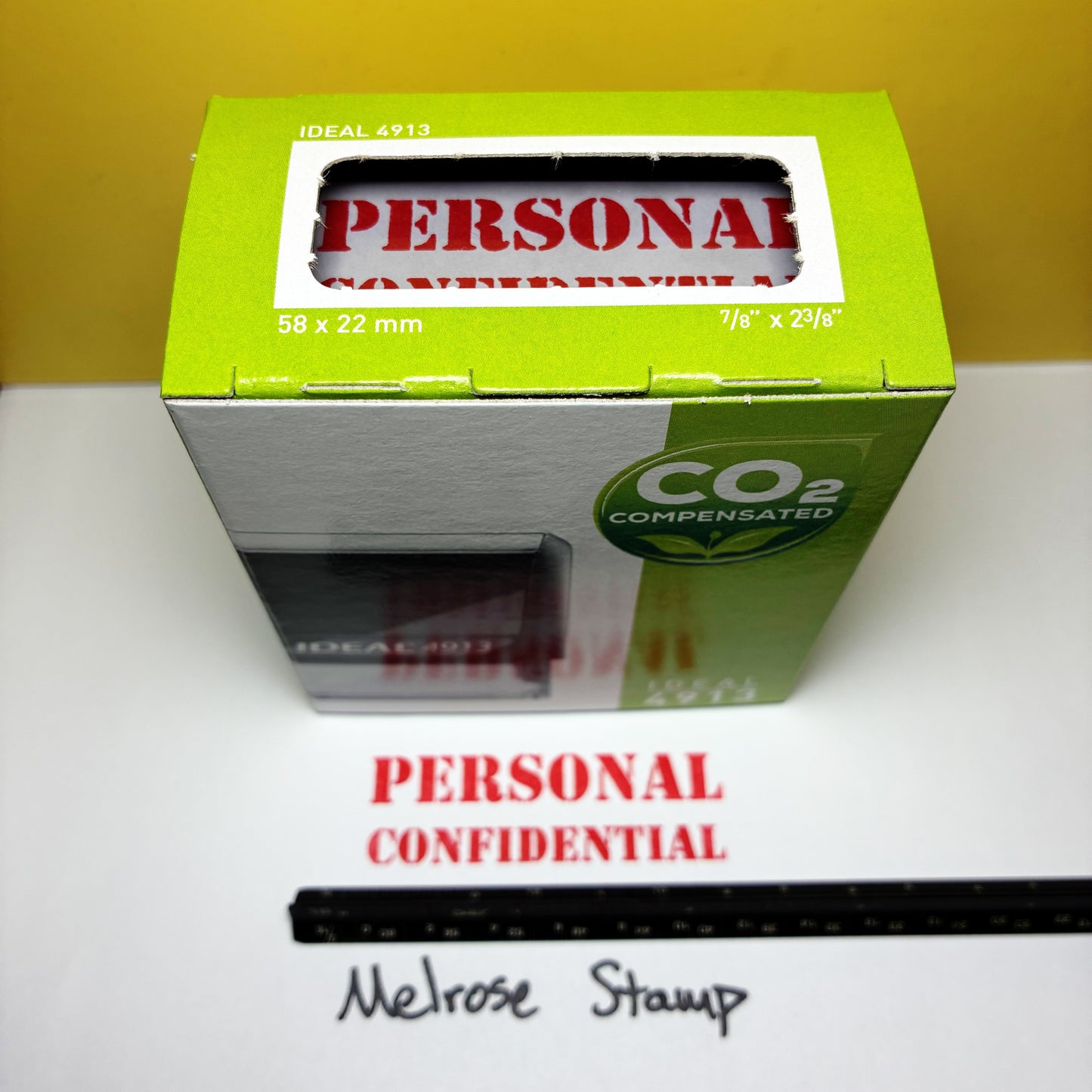 Personal Confidential Rubber Stamp Red Ink Self Inking Ideal 4913