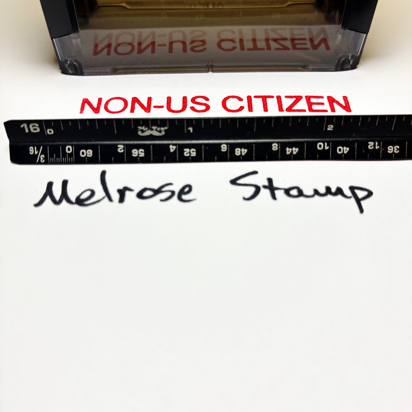 Non US Citizen Rubber Stamp Red Ink Self Inking Ideal 4913