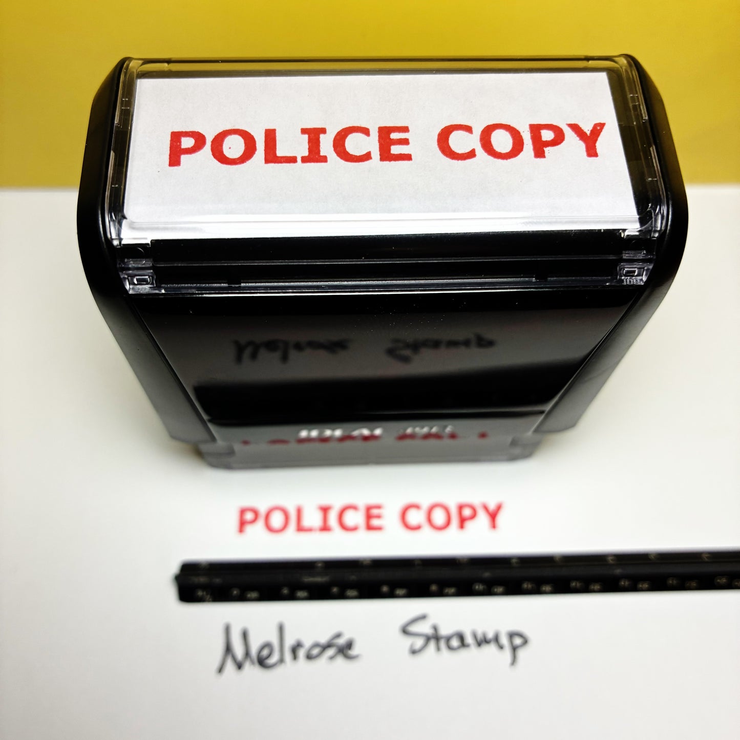 Police Copy Rubber Stamp Red Ink Self Inking Large Ideal 4913