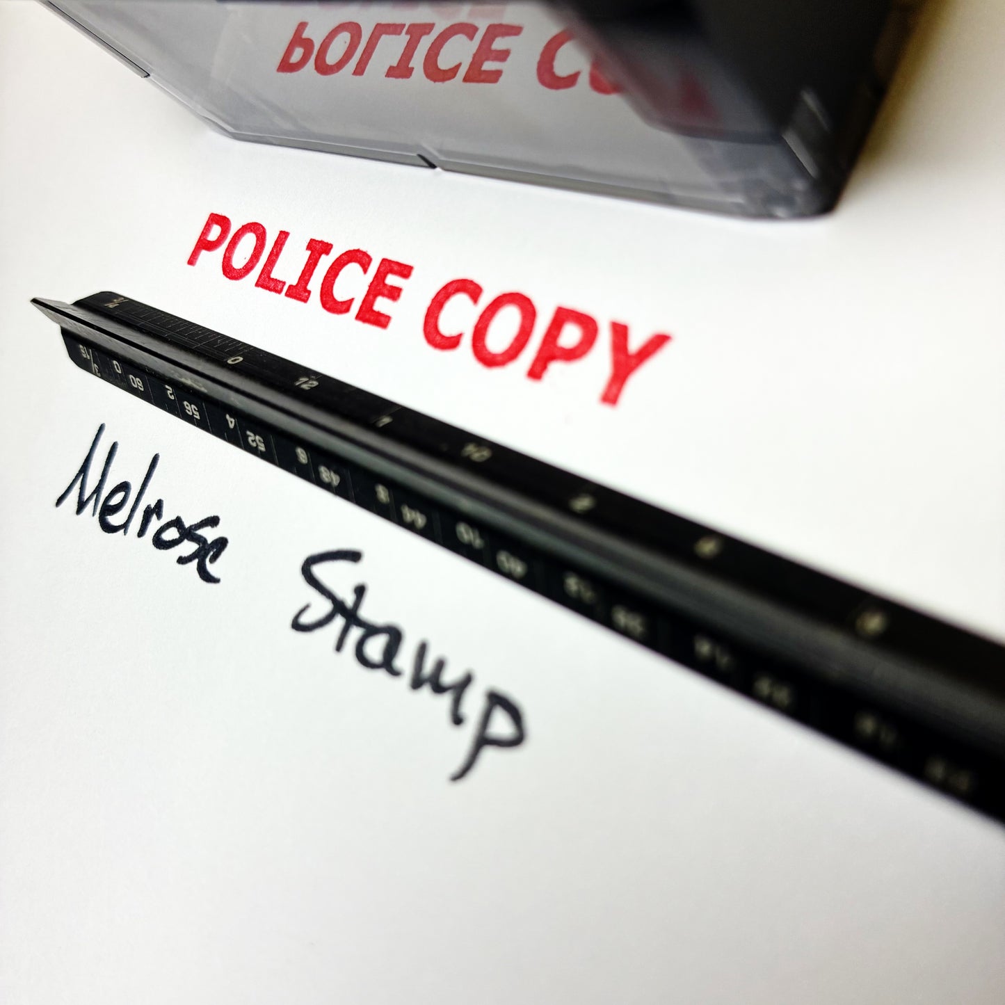 Police Copy Rubber Stamp Red Ink Self Inking Large Ideal 4913