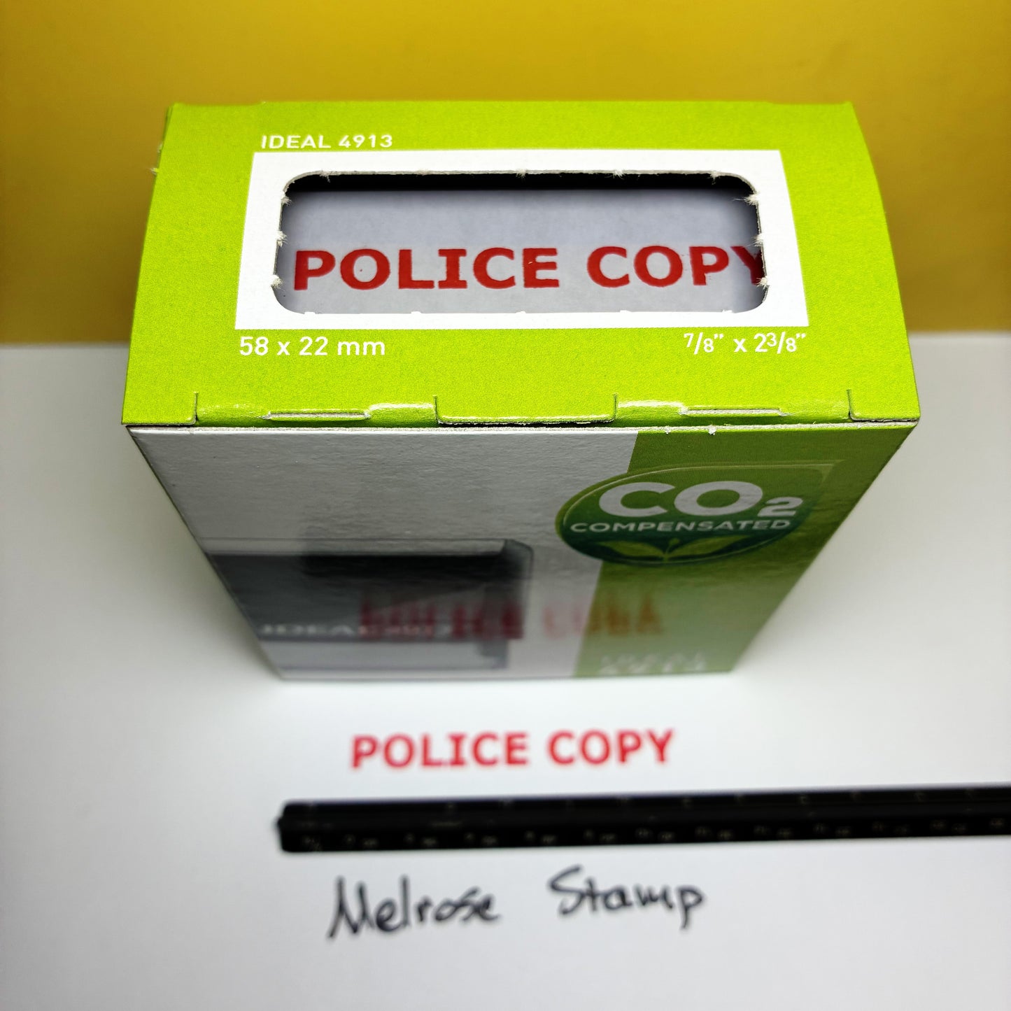Police Copy Rubber Stamp Red Ink Self Inking Large Ideal 4913