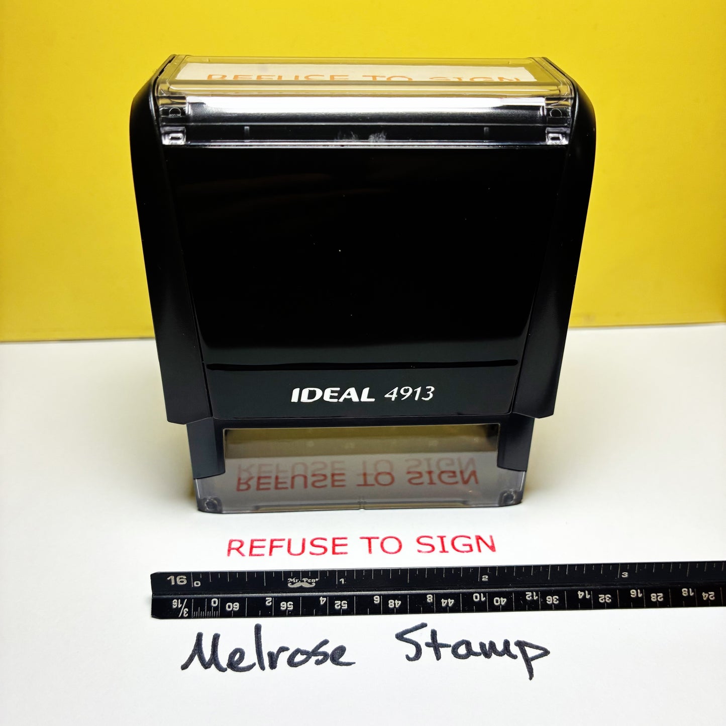 Refuse To Sign Rubber Stamp Red Ink Self Inking Ideal 4913