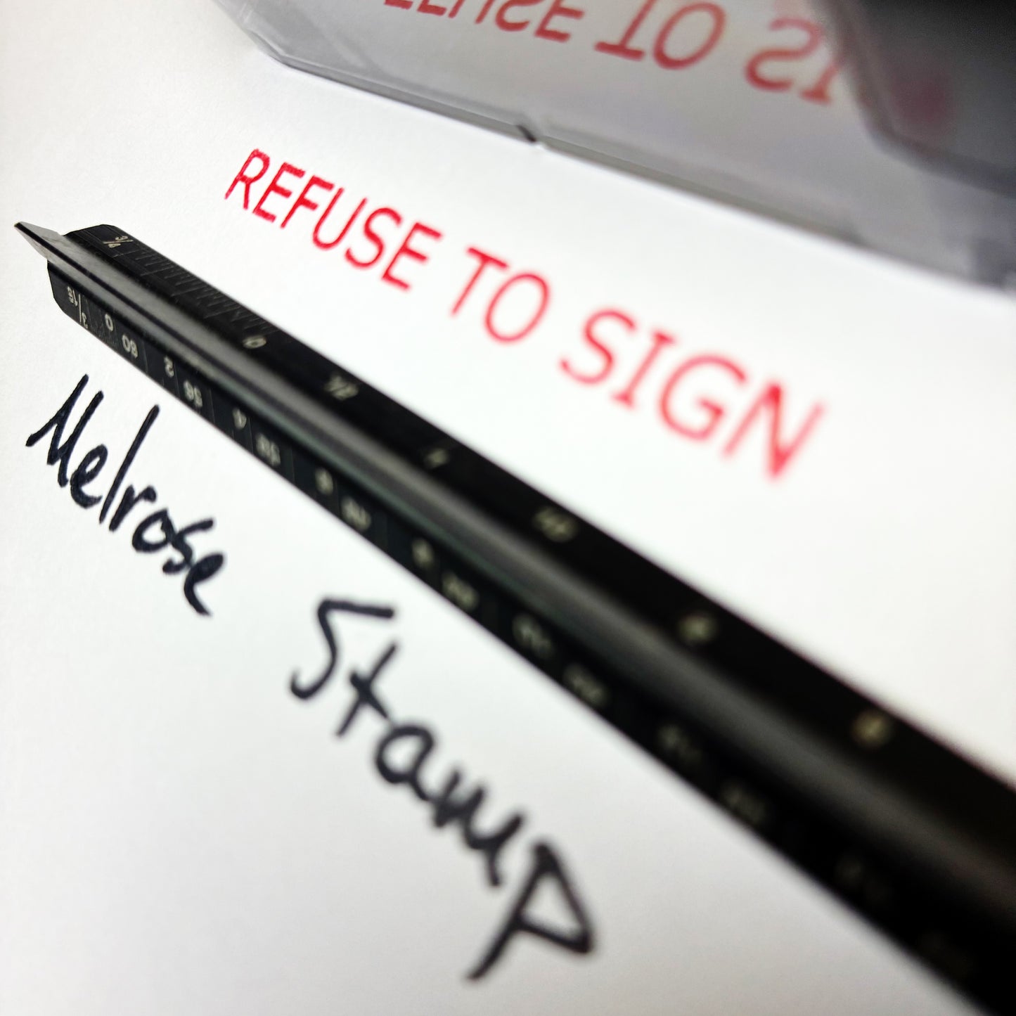 Refuse To Sign Rubber Stamp Red Ink Self Inking Ideal 4913