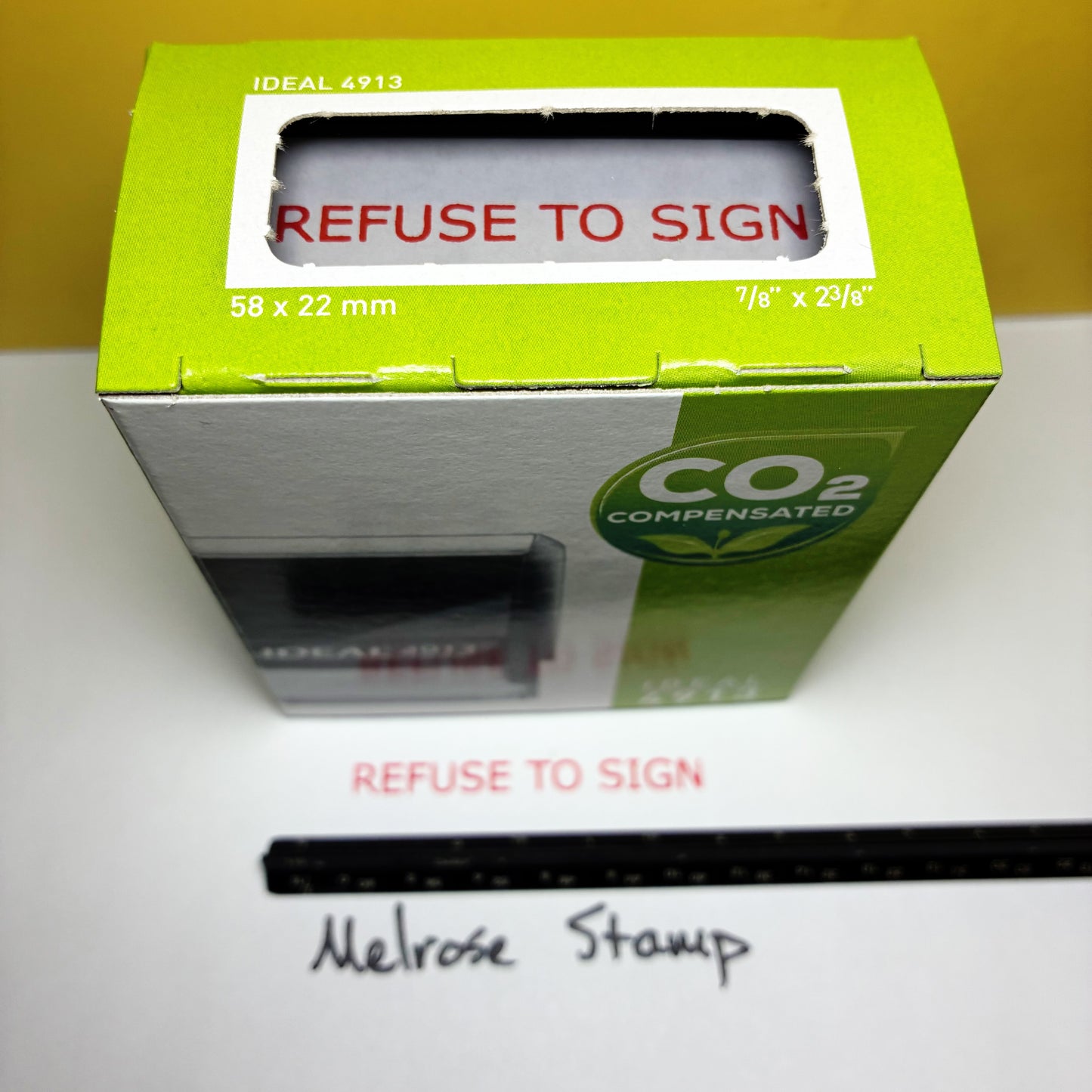 Refuse To Sign Rubber Stamp Red Ink Self Inking Ideal 4913